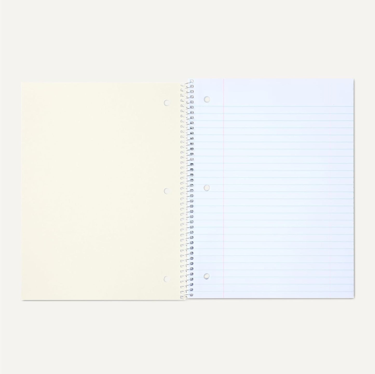 Amazon Basics College Ruled Spiral Notebook, 70 Sheets, 7-1/2" x 10-1/2", Black, 2 pack