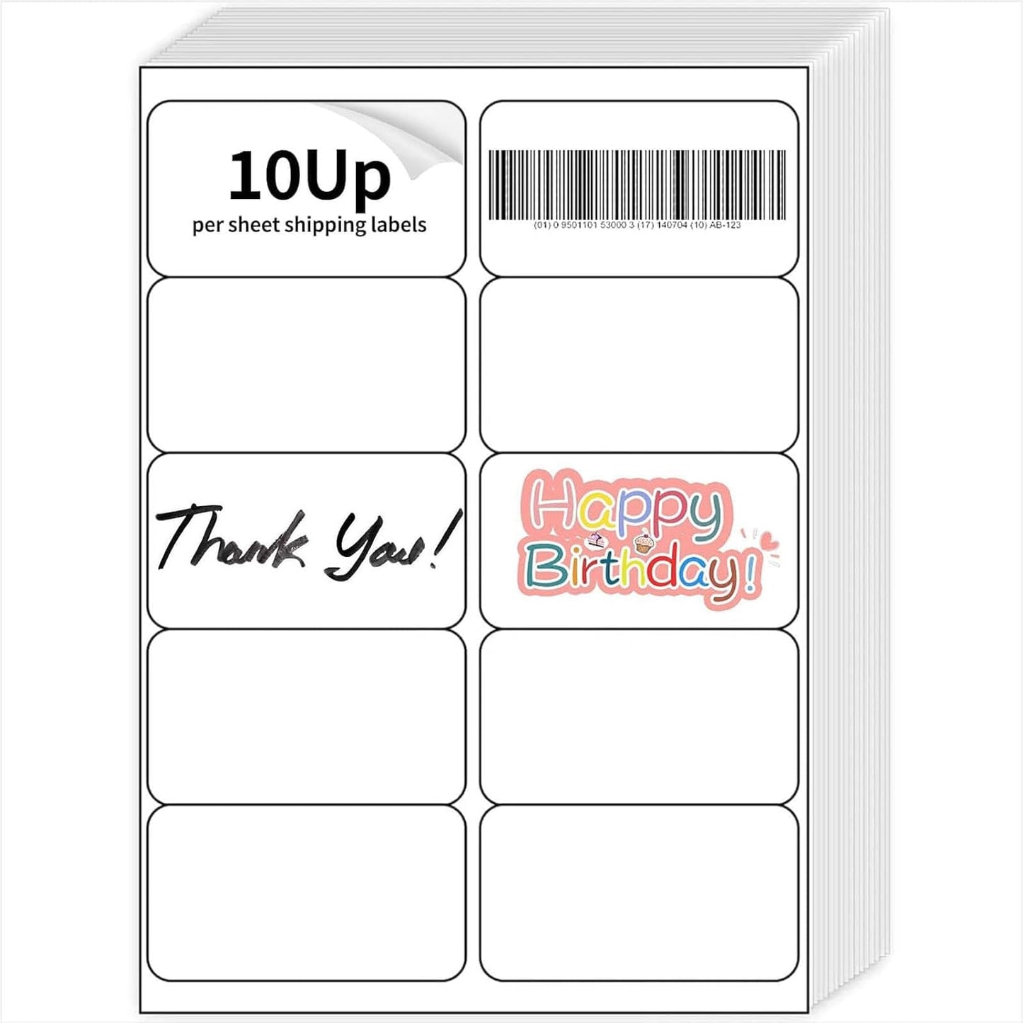 2" x 4" Mailing Labels,3000 Sheets Shipping Labels Printable White Sticker Labels for Laser/Inkjet Printer,Permanent Adhesive Address Labels,10 Labels per Sheet