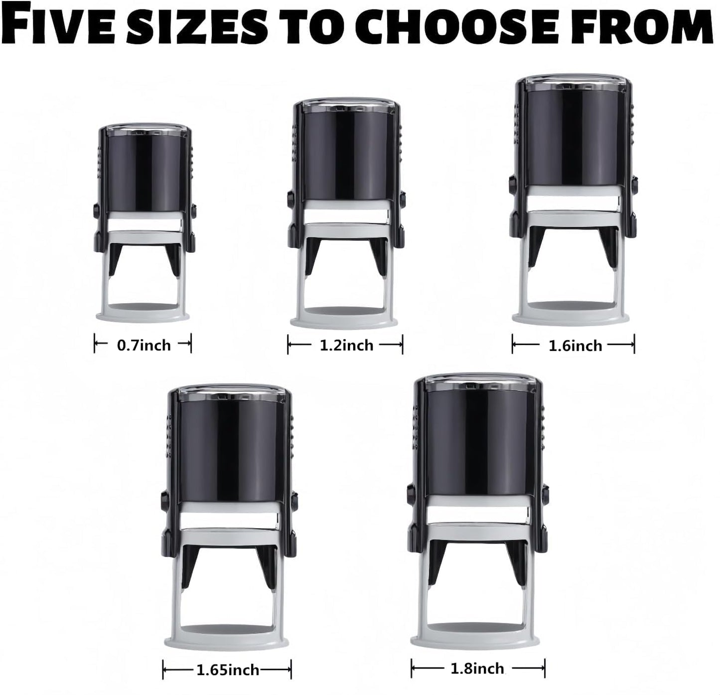 Multi-Size Custom Stamps Self Inking Personalized Logo Name Image Return Address Rubber Stamps for Office Business Personal Use (Round-1.8inch)