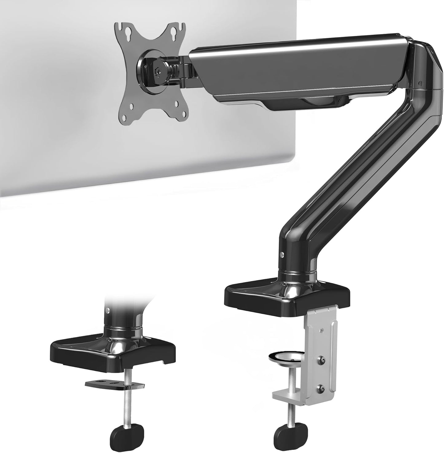 VIVO Single 17 to 32 inch Monitor Height Adjustable Counterbalance Mechanical Arm Desk Stand, Classic, Universal VESA Mount, STAND-V001O