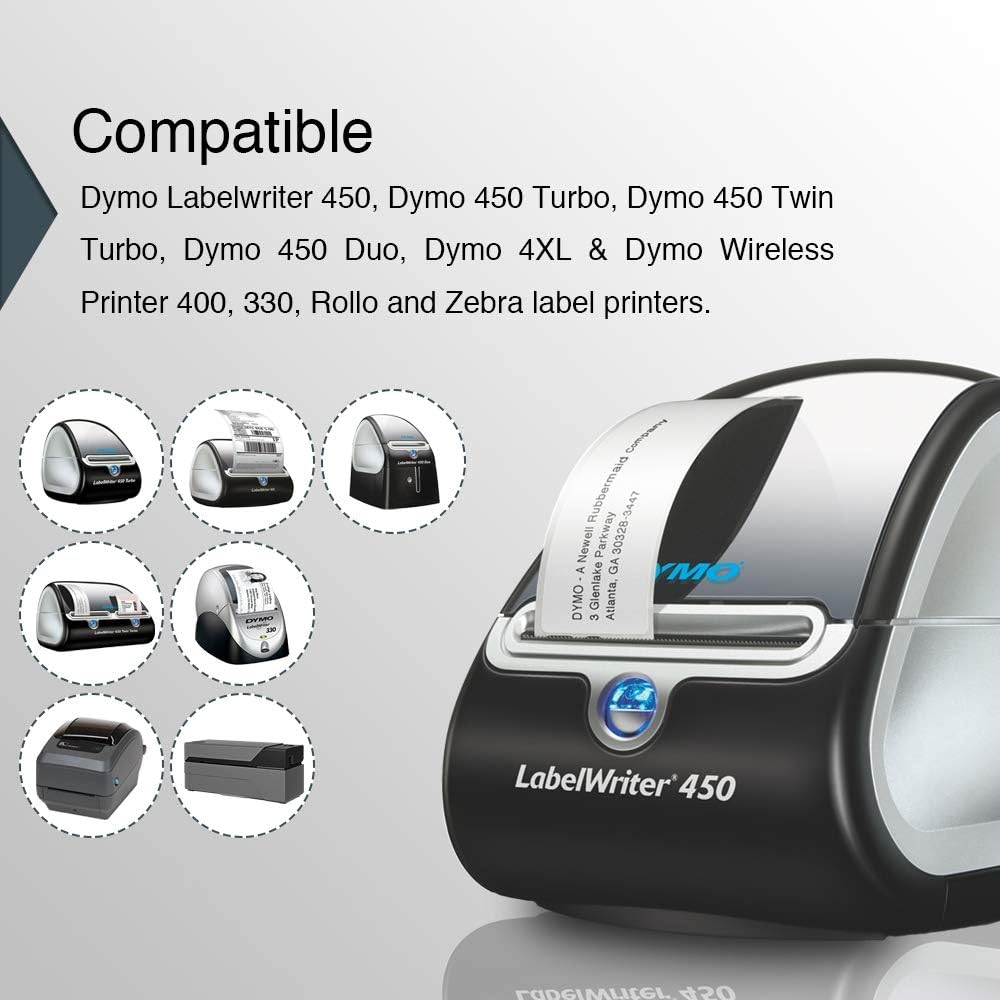 BETCKEY Colored Labels Compatible with Dymo 30277 (9/16" x 3-7/16") file folder(2-up) Labels, Compatible for Dymo LabelWriter Thermal 450, 4XL & Zebra Desktop Printers [1 Roll, 260 labels, Light Blue]