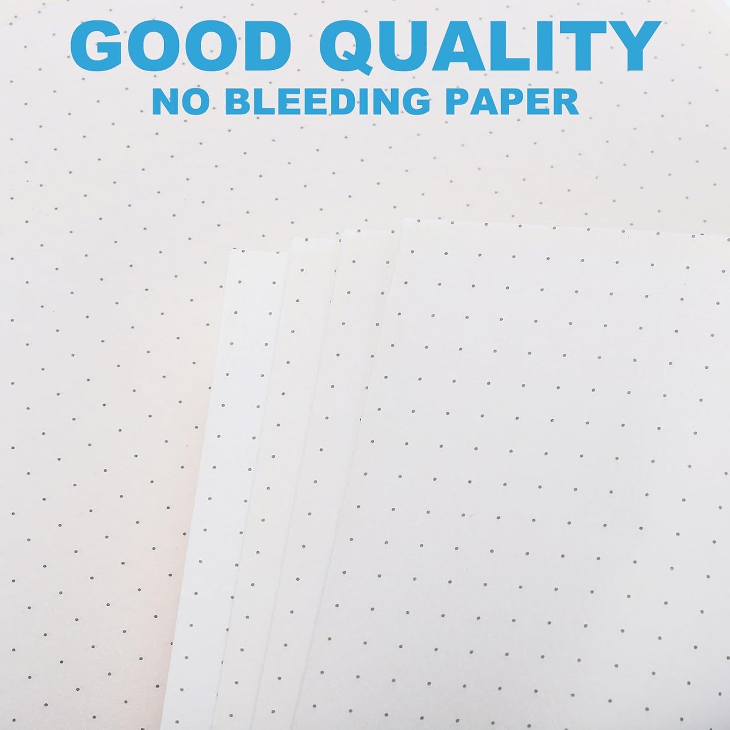 PATIKIL A6 Dot Grid Paper 6-Ring Binder Loose Leaf Planner Filler Paper Planner Inserts, 160 Sheets/320 Pages, Lined