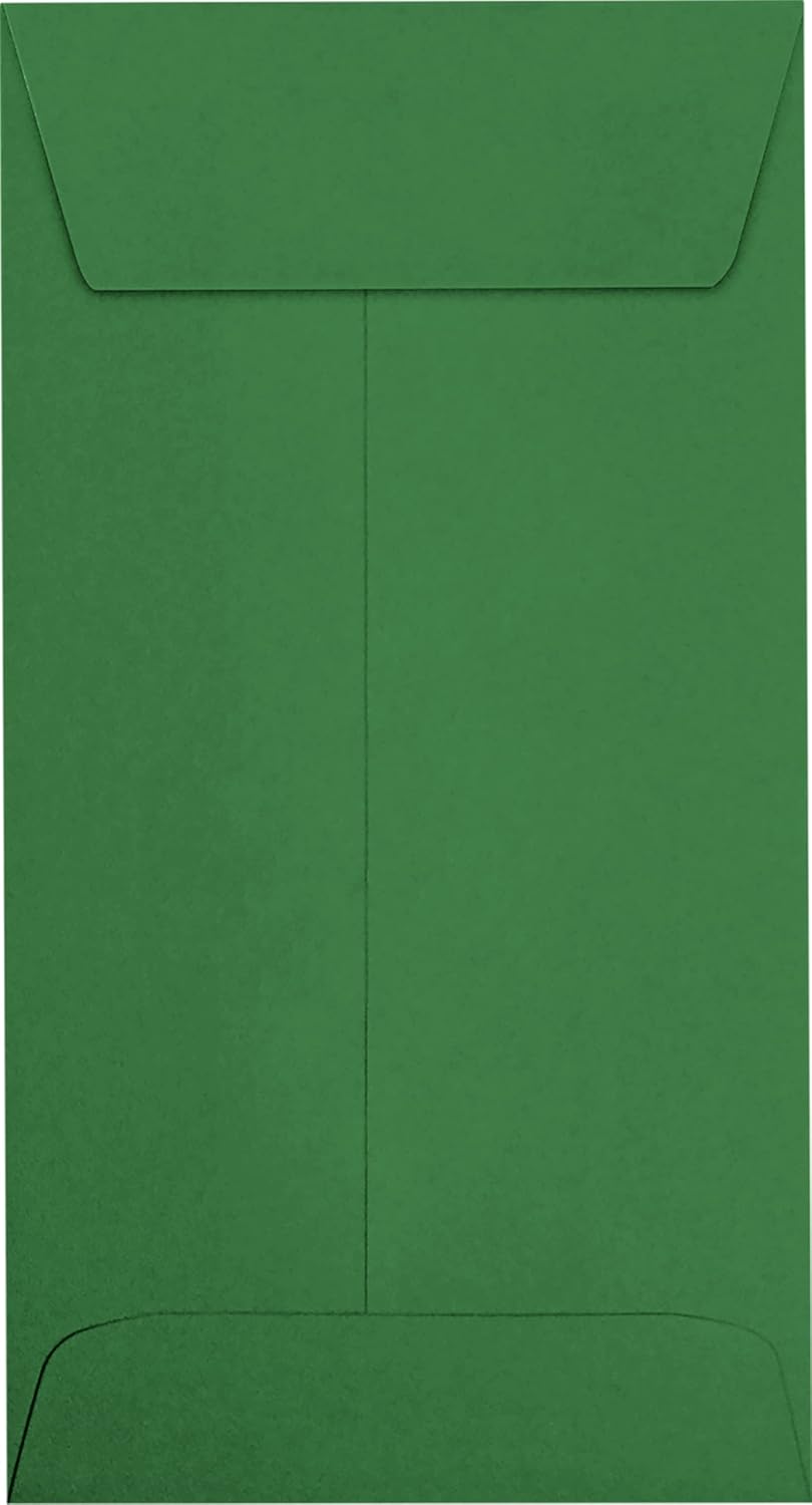 LUXPaper #7 Coin Envelopes | Peel & Press | 3 1/2" x 6 1/2" | Holiday Green | 80lb. Text | 50 Qty