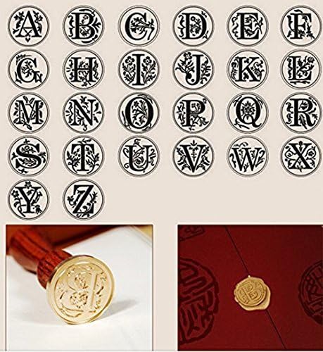 Vintage Alphabet Initial B Wax Seal Sealing Stamp Sealing Wax Sticks Spoon Wood Box Set Classical Old-Fashioned Antique Alphabet Invitation Package Seal Wax Stamp Box Kit