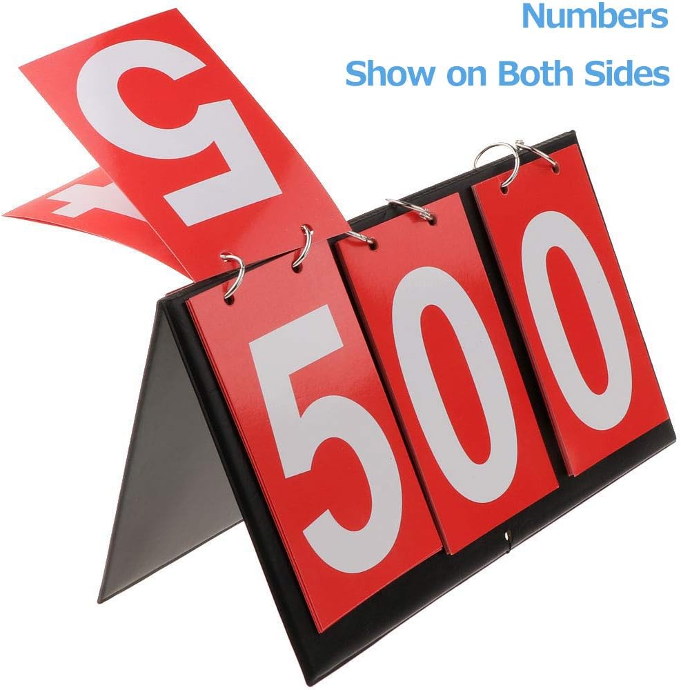 APORO Portable Table Top Scoreboard Flipper, Multi Sports Score Flip Scoreboard