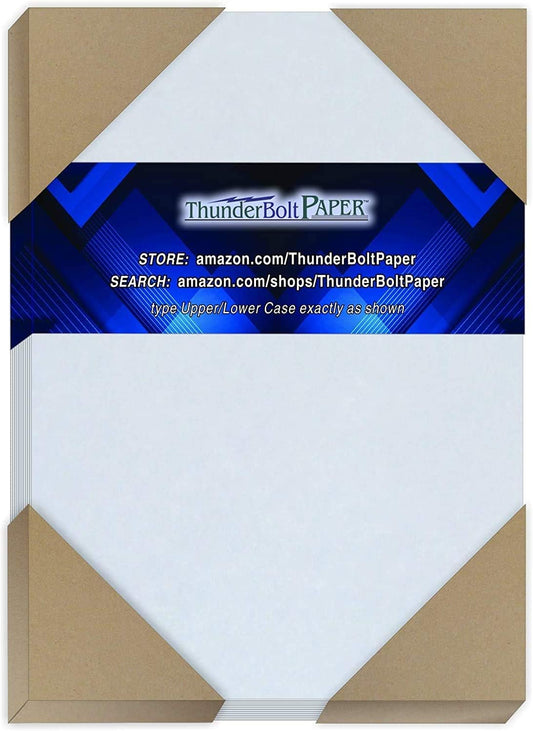 250 Light Blue Parchment 65lb Cover Weight Paper - 5" X 7" (5X7 Inches) Photo|Card|Frame Size - Printable Cardstock Colored Sheets Old Parchment Semblance