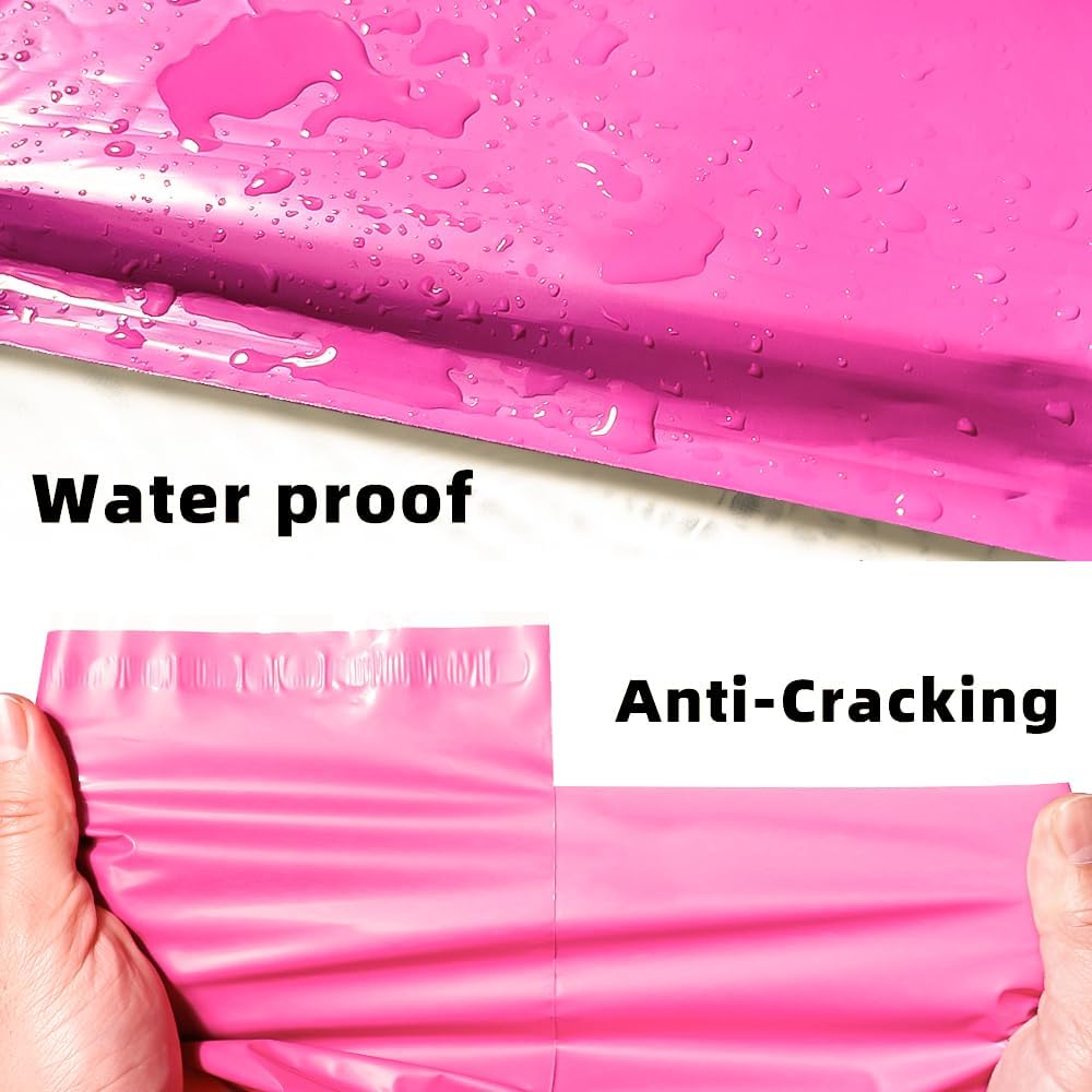 POLYSELLS 25 pcs 24x24 Inches Pink Poly Mailers Shipping Envelopes, Strong Adhesive Sealing, Waterproof, and Tear-resistant Postal Mailing Bags for Clothing, Books, and Accessories
