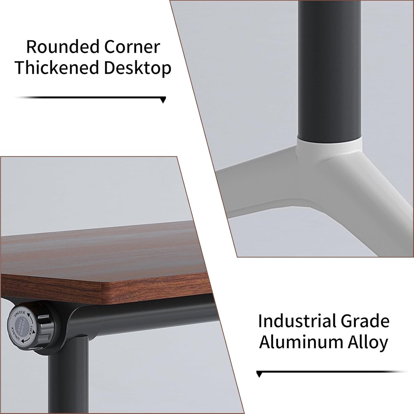 Conference Room Table with Flip-Top Design for Dynamic Meetings, Business Table Computer Desk with Heavy-Duty Frame,Foldable Seminar Meeting Tables for Home Office (2, A, 55.1IN)