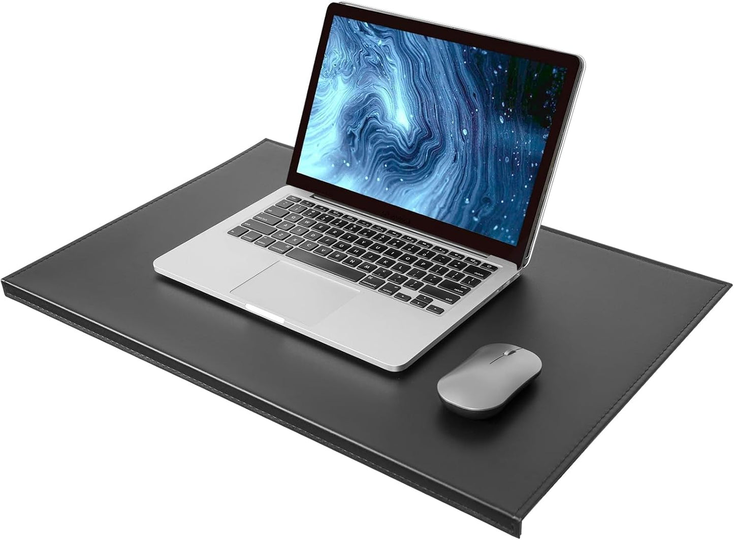 AKOZLIN 27.55”x 18.9" Soft PU Leather Surface Office Desk Mouse Mat Anti-Push Pad with Full Grip Fixation Lip Table Blotter Edge-Locked Protector