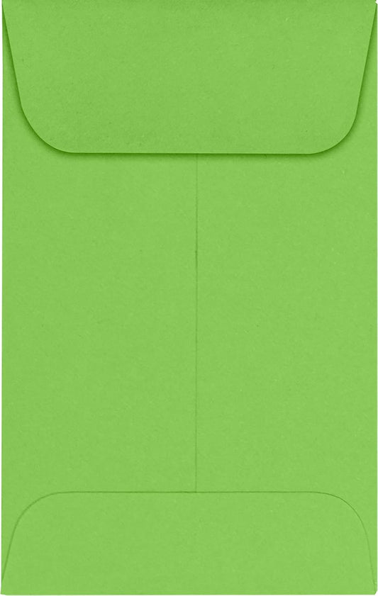 LUXPaper #1 Coin Envelopes | 2 1/4" x 3 1/2" | Limelight Green | 80lb. Text | 50 Qty.