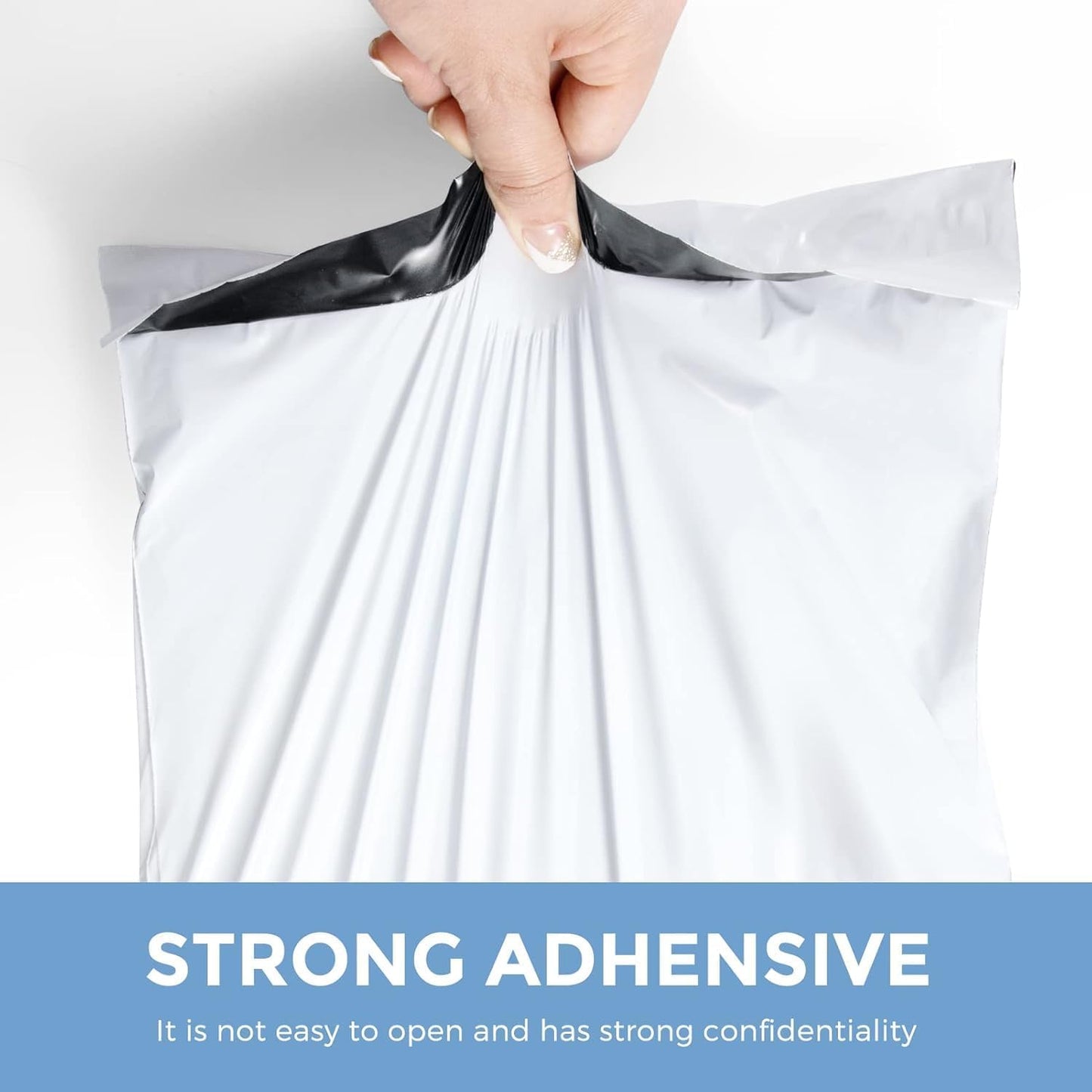 Metronic Poly Mailers 12x15.5 100 Pcs, Medium Shipping Bags for Clothing, Waterproof Mailers Poly Bags for Small Business, Shipping Envelopes Mailing Bag Package Bags Bulk in White