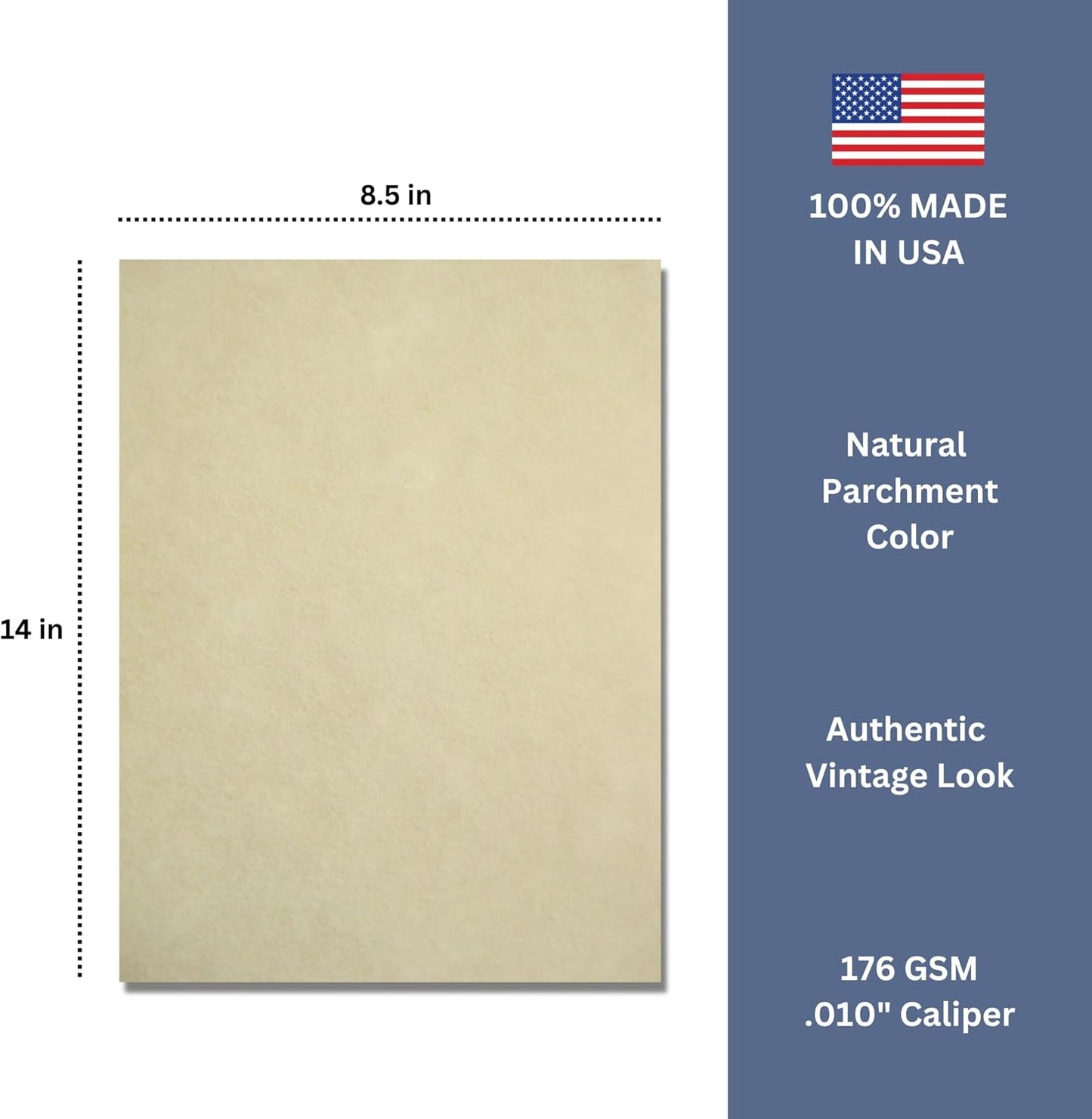 300 Natural Parchment 65lb Cover Paper Sheets 8.5X14 Inches Cardstock Weight Colored Sheets 8.5X14 Inches Legal|Menu Size - Printable Old Parchment Semblance
