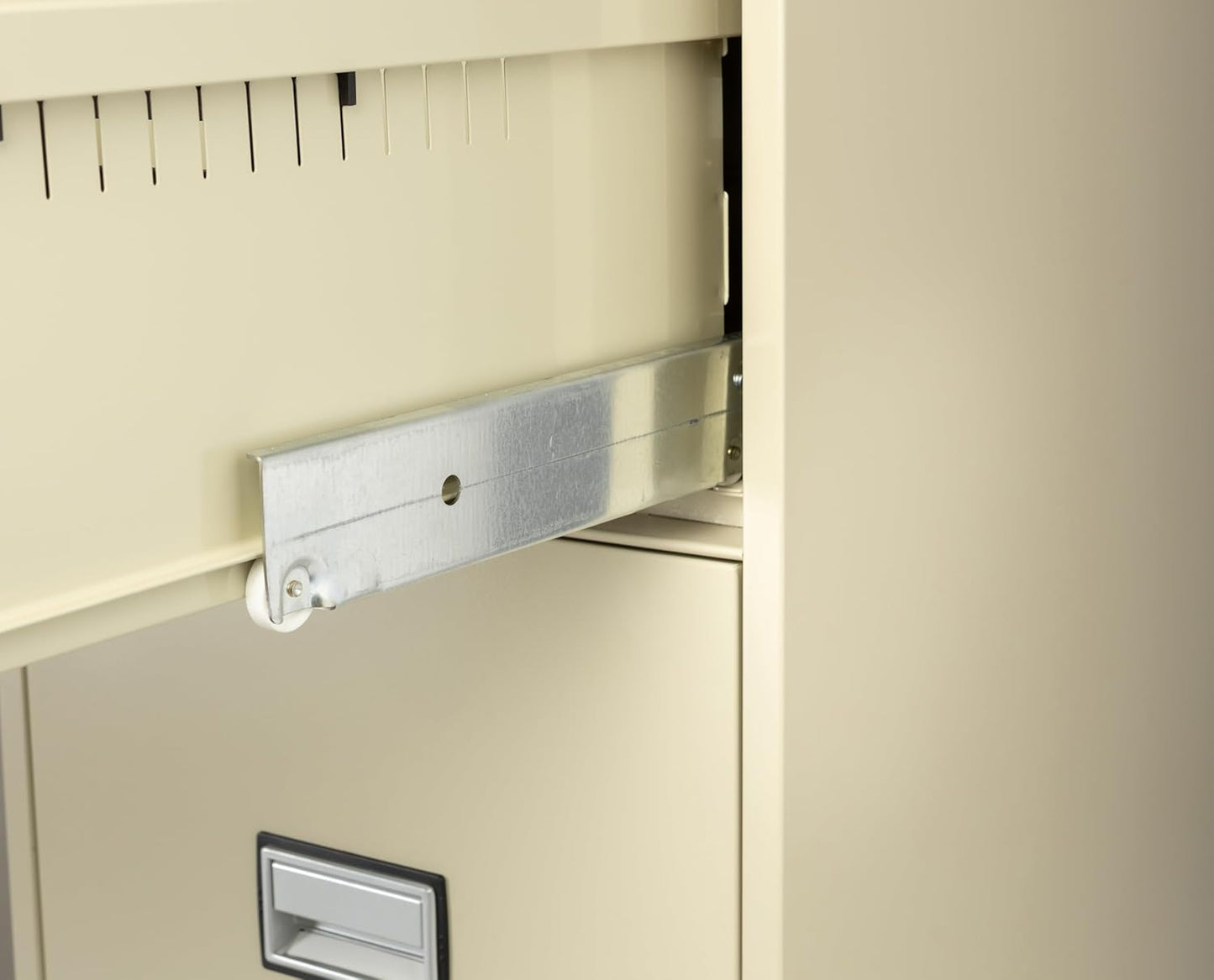 31 inch 2-Drawer Vertical Fireproof File Cabinet – Letter Size Filing – Key Lock – Water Resistant Seal – Fire and Impact Rated – Putty Finish – Model LTR2W31P