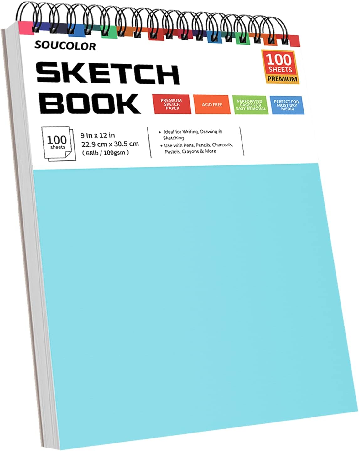 Soucolor 9 x12 Inch Sketch Book,Teen Girl Trendy Stuff, Halloween & Christmas for Teen Girls 4-12, Mother's Day, Birthday for Daughter Wife, Creative Gift for Mum Her, Christmas Coloring Book