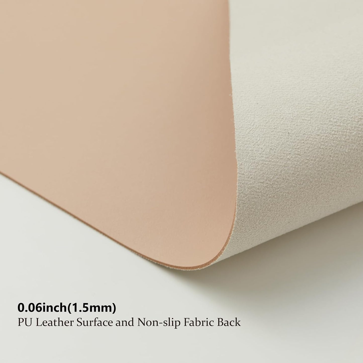 Leather Desk Mat - Non-Slip PU Desk Pad for Office and Home - Desk Organization and Accessories - Ideal for Large Mouse Pad and Desk Mats on Top of Desks (Apricot,31.5"x 15.7")