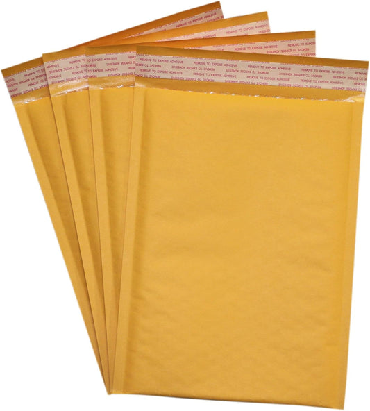 Secure Seal #00 5x10 Kraft Bubble Mailers Padded Shipping Envelopes (Pack of 250)