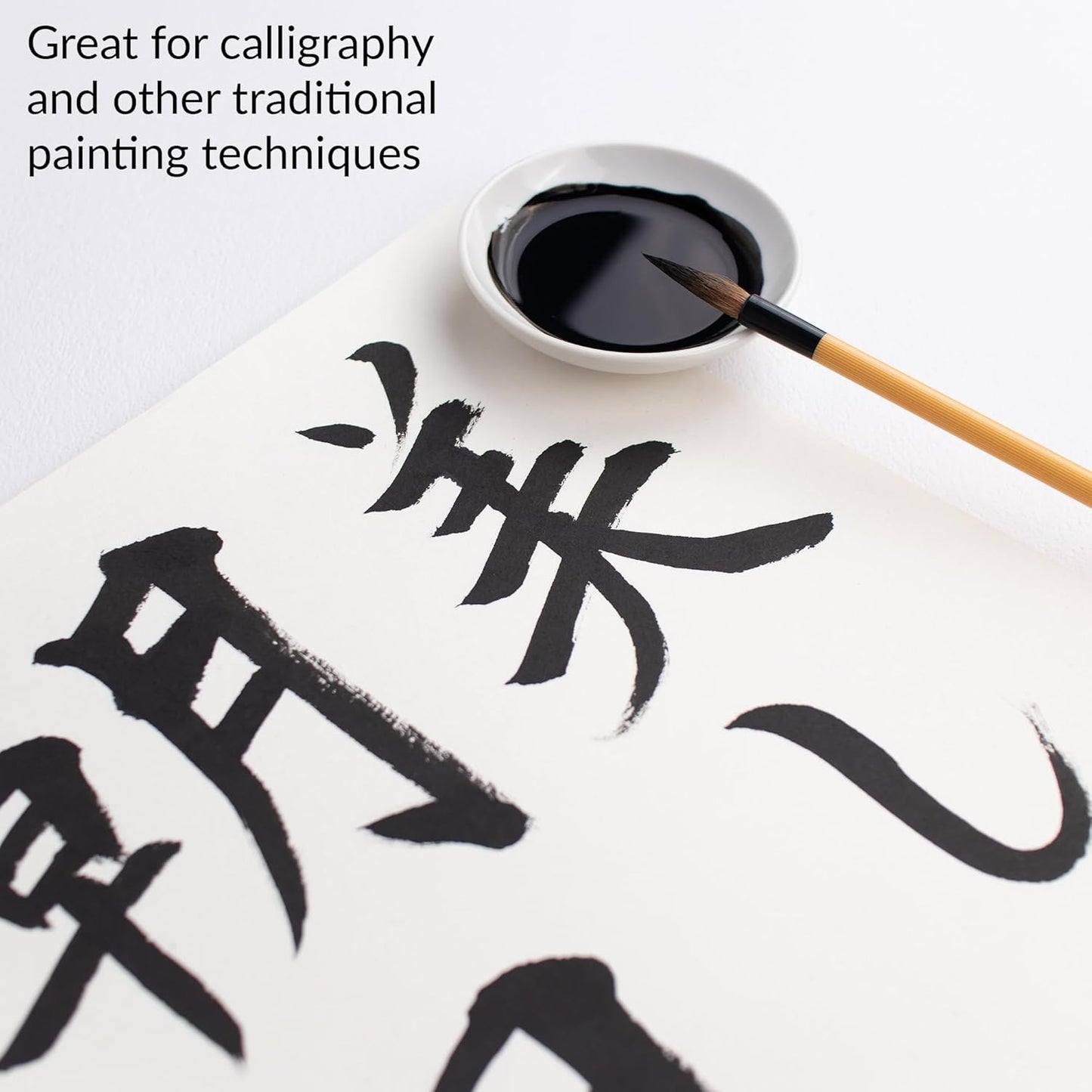 Yasutomo Bokuju Liquid Ink - 2oz Sumi Ink for Calligraphy and Artwork - Black Drawing Ink for use with Japanese Ink Brushes and Dip Pens
