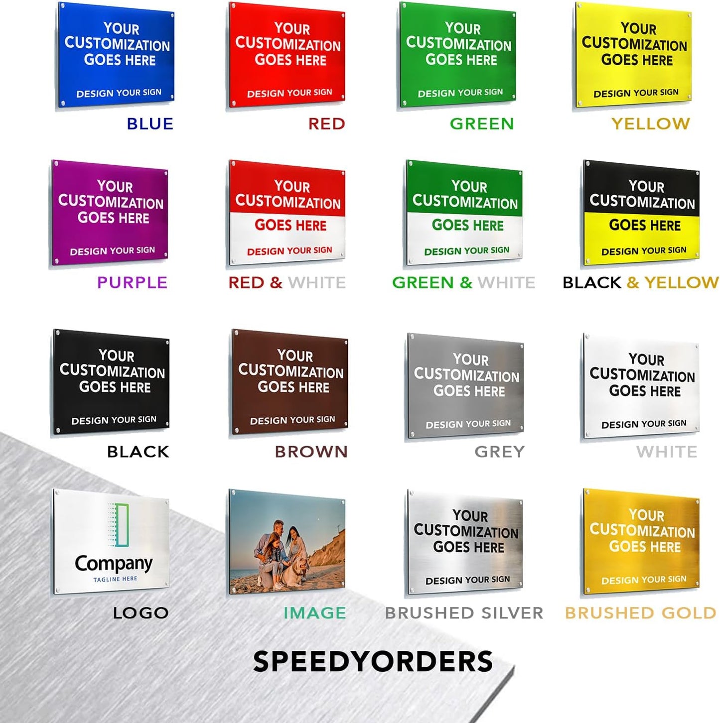 Custom Outdoor Metal Sign - Personalized Aluminum Safety and Business Sign, Waterproof (Green & White, 14x10 In)