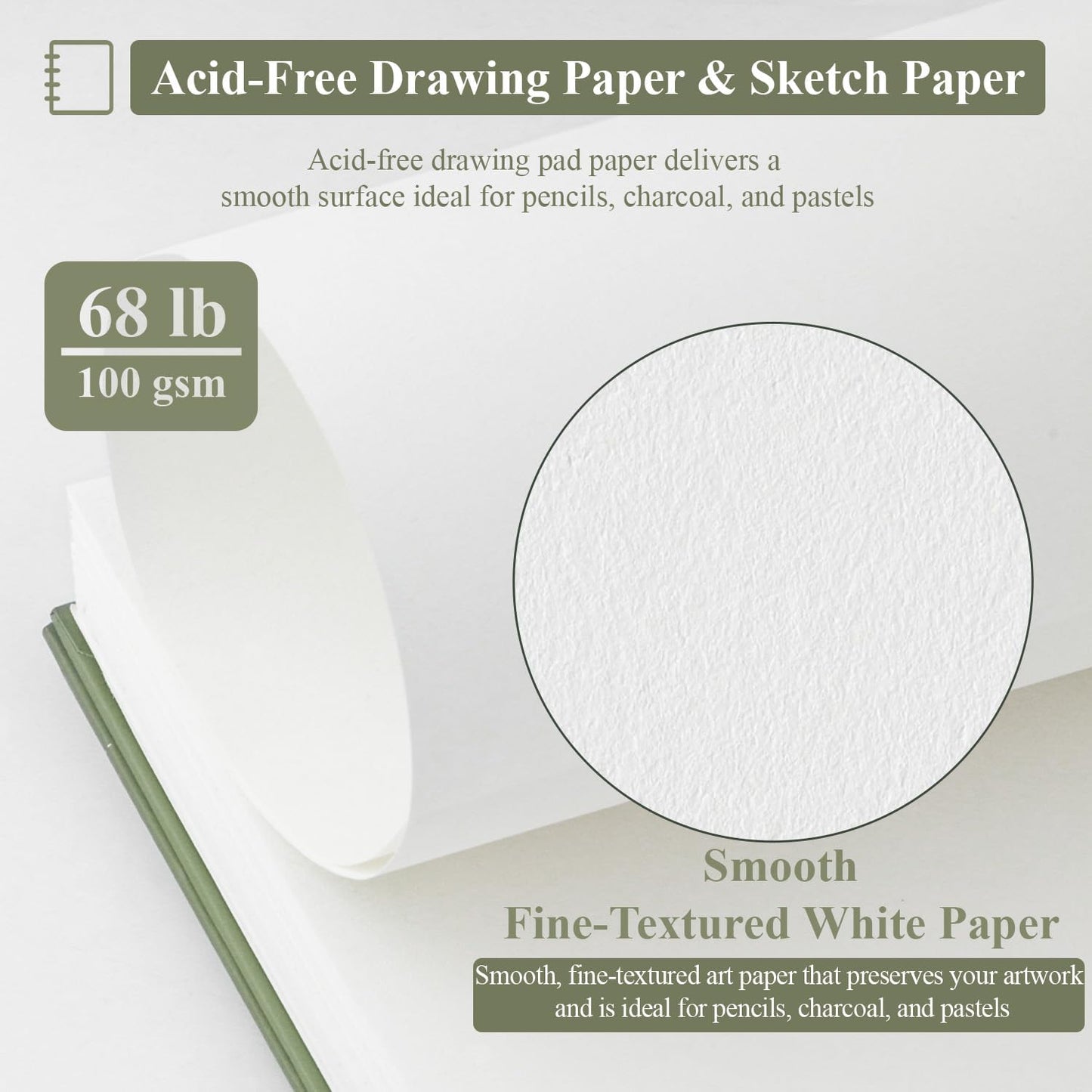 SuFly Small Sketch Book 5.5"x8.5", 2-Pack Mini Sketchbook, Spiral Bound Sketchbook Hardcover with 200 Sheets of 68lb/100gsm Mini Drawing Pad Paper, Small Sketch Pads for Drawing for Adults & Kids.
