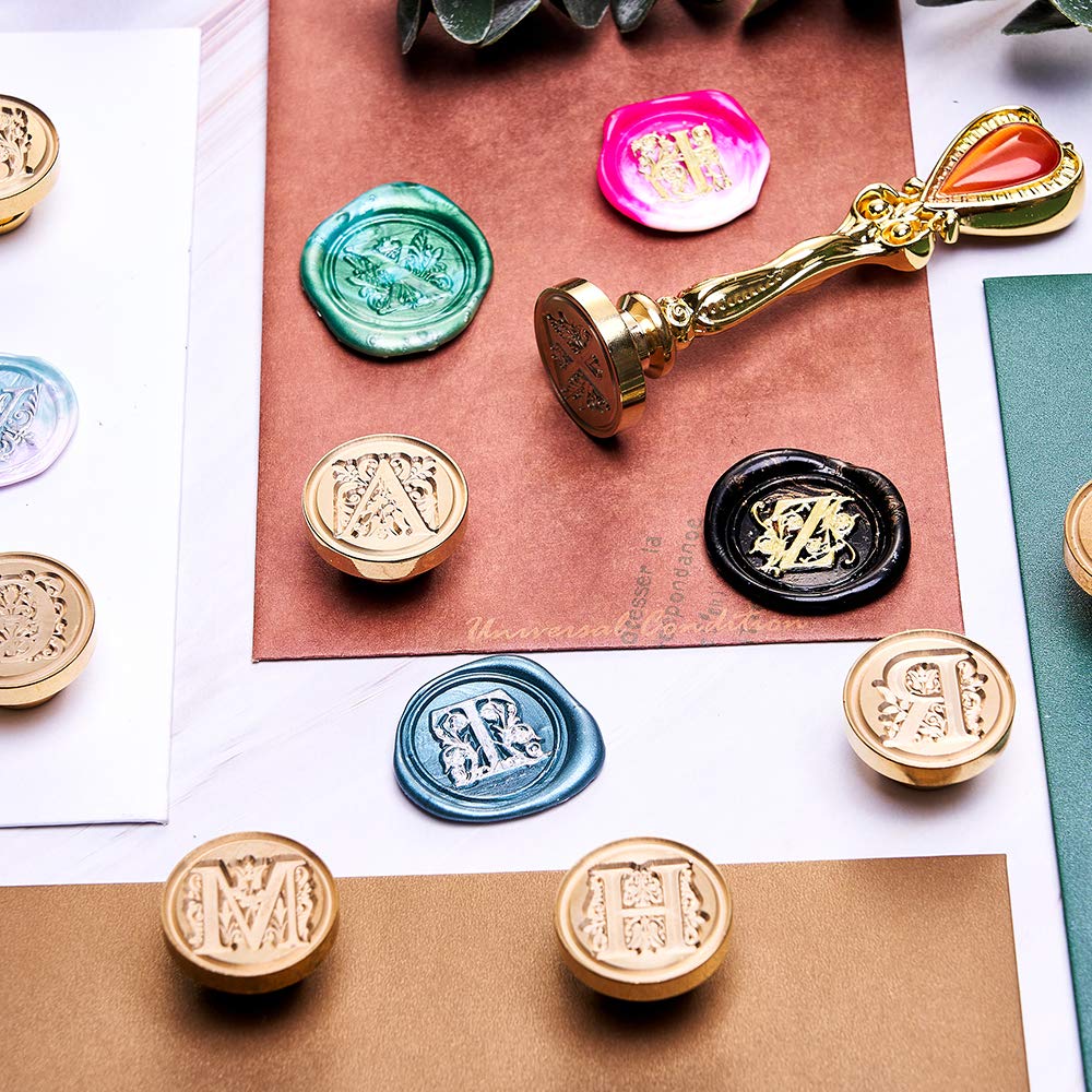 Letter Q Wax Seal Stamp, Lucky Goddness Alphabet Wax Stamp for Sealing Wax
