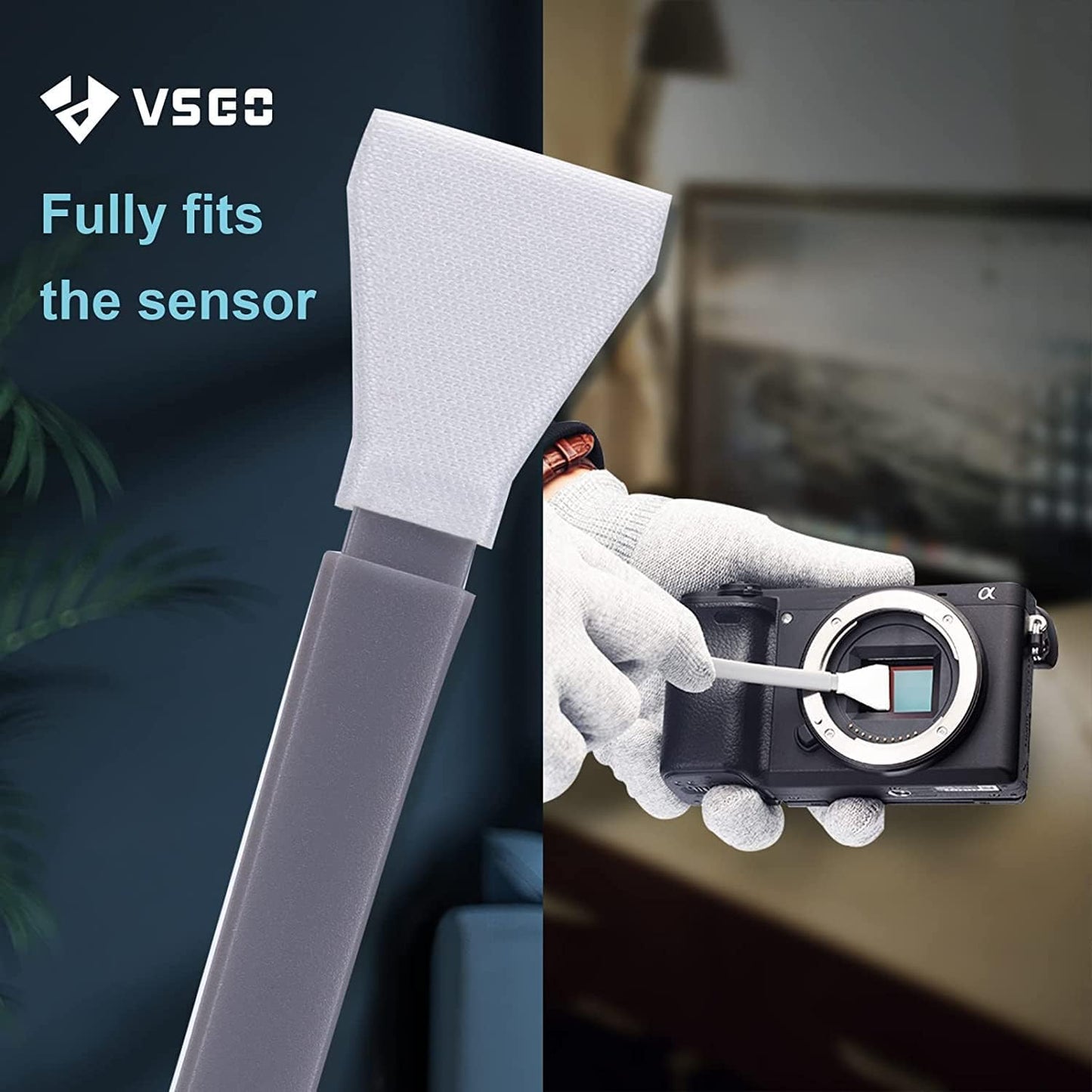 VSGO VS-S02-E APS-C Digital Camera Sensor Cleaning Kit Clean Swab × 10 with Sensor Cleaner Solution for Nikon Canon DSLR Cleaning