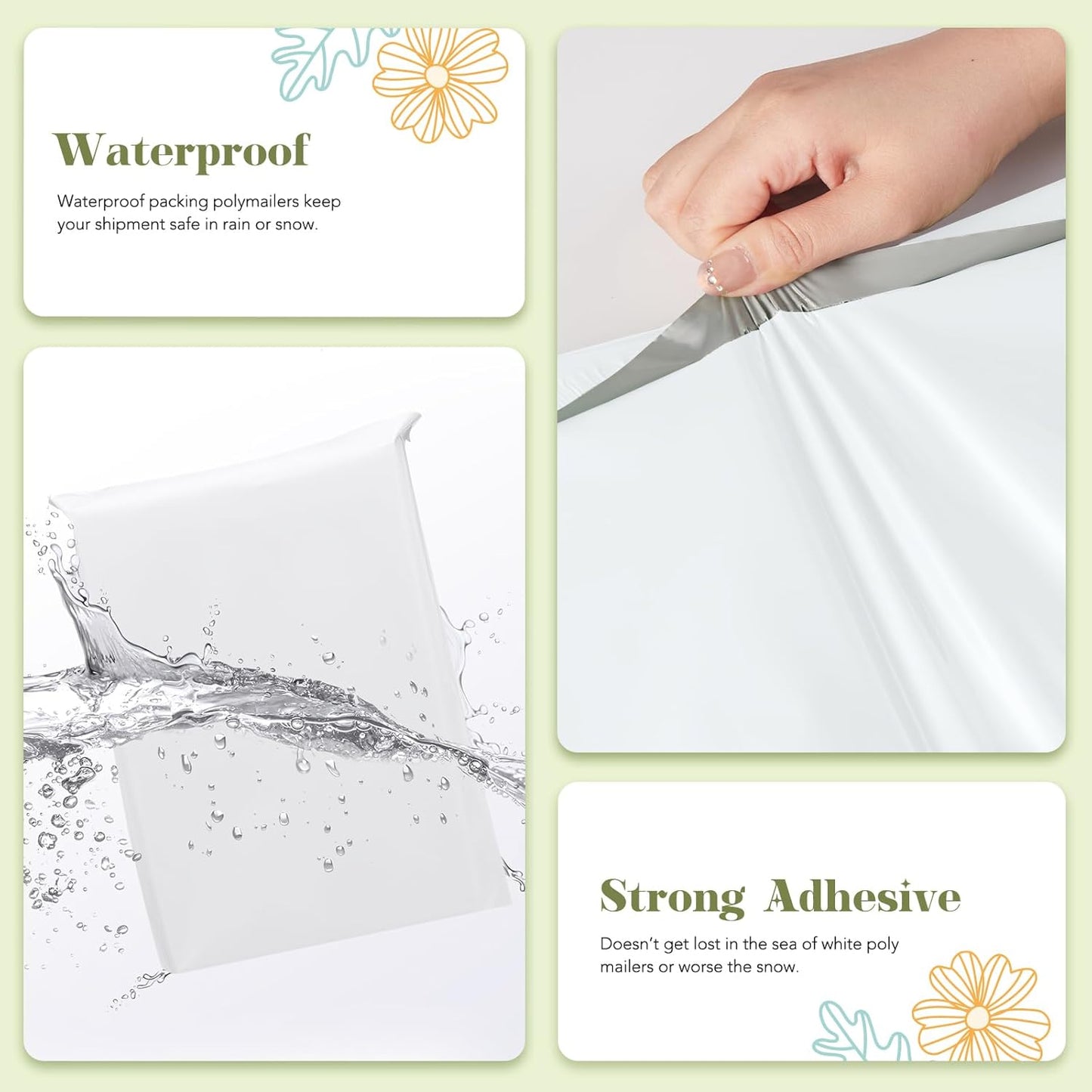 Fuxury Poly Mailers Large 19x24 Inch 100 Pack,Self Adhesive Shipping Bags for Clothing,Waterproof Shipping Envelopes Mailers Poly Package Bags for Small Business,Flexible Mailing Bags White