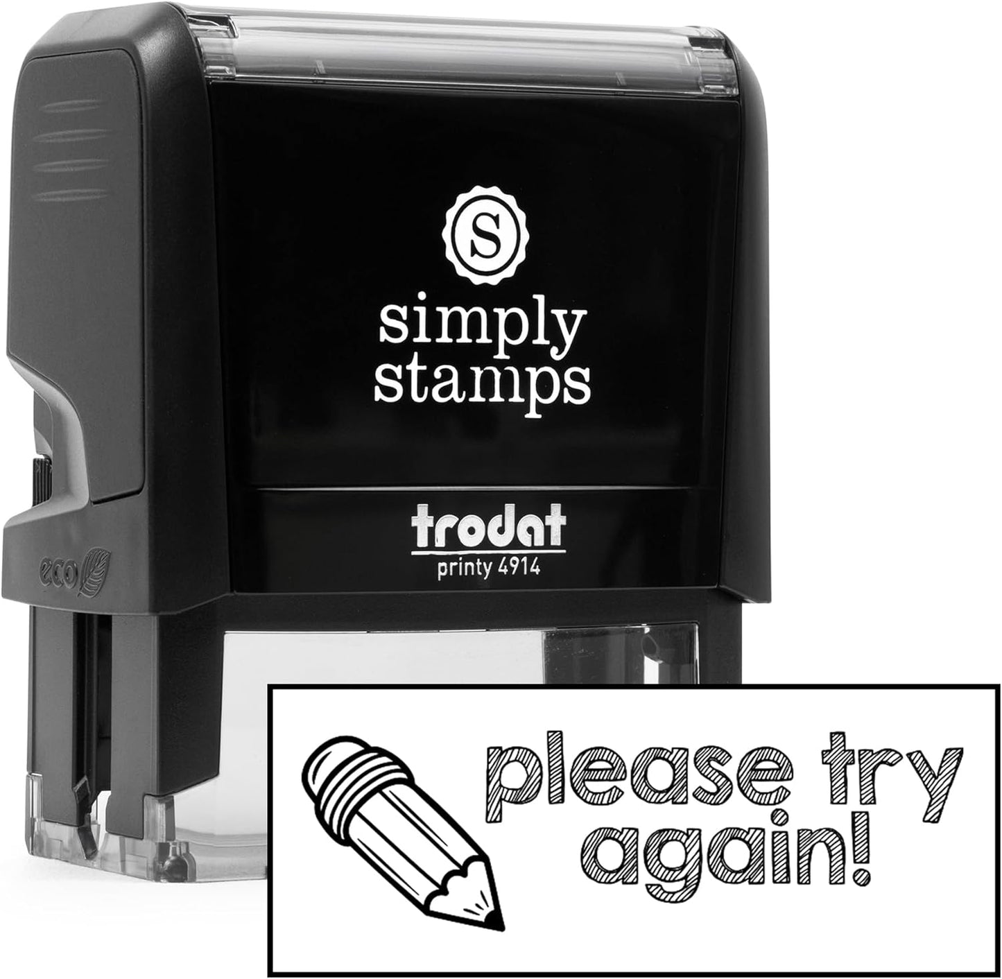Custom Self-Inking Stamps | 49 Designs | Fun Phrases | Grading Made Easy | Classroom & Book Stamps (Large)