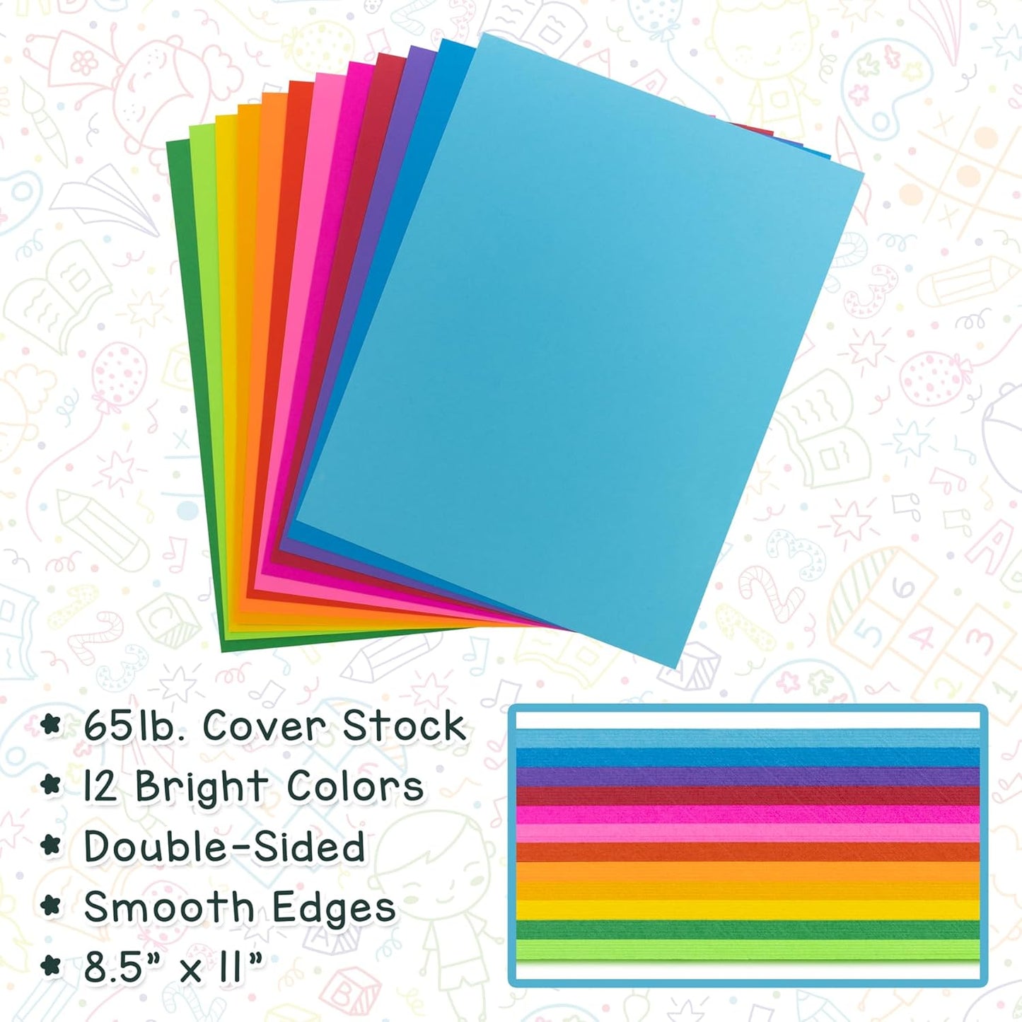 Hygloss Bright Orange Colored Cardstock - 8.5x11-Inch, 90 Sheets, 65 lb/ 176 gsm, Fade-Resistant, Acid-Free Color Card Stock Paper