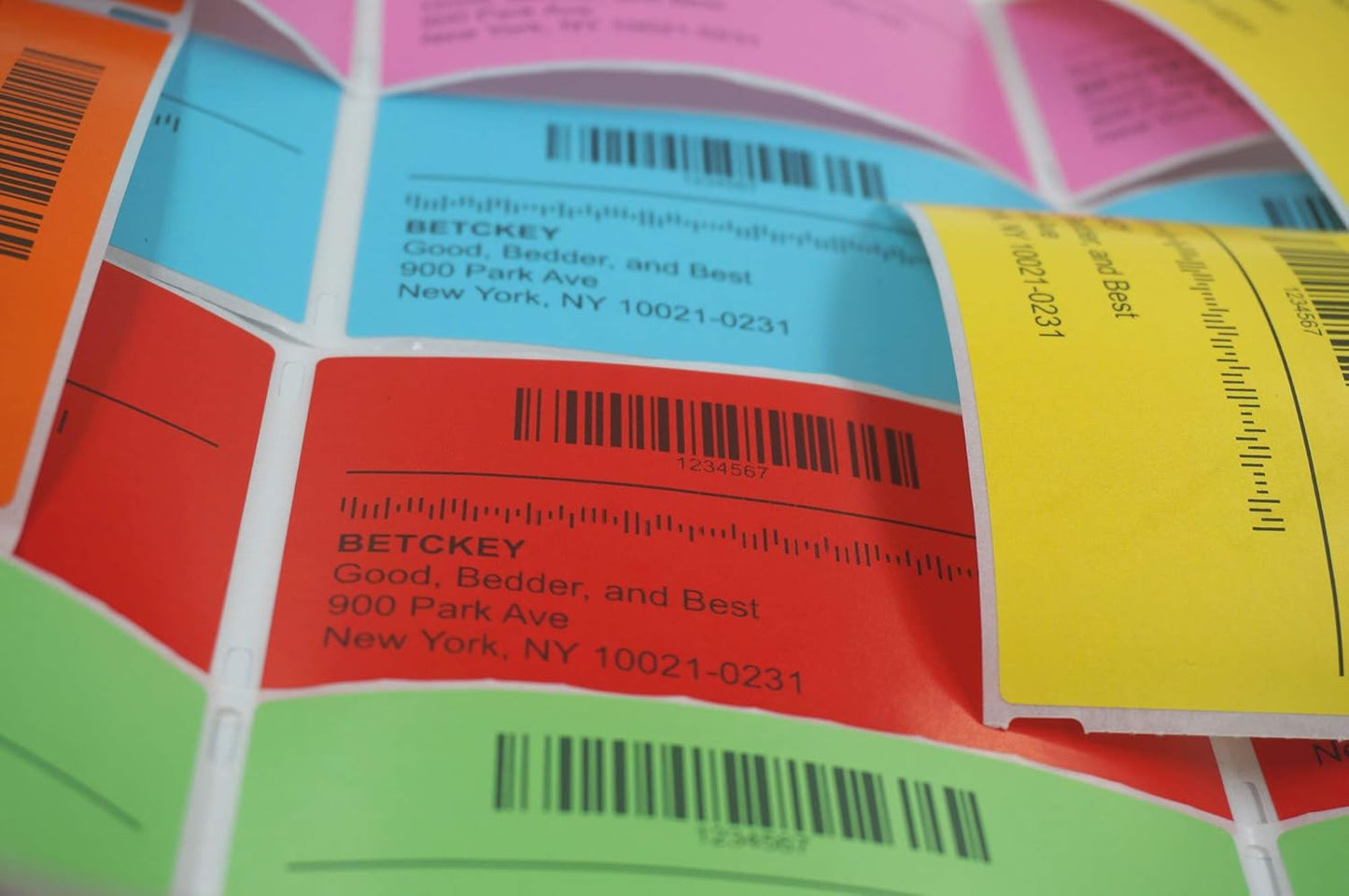 BETCKEY Colored Labels Compatible with Dymo 1744907 (4" x 6") Extra Large Shipping Labels, Compatible for Dymo LabelWriter Thermal 4XL & Zebra Desktop Printers [1 Roll, Light Blue]