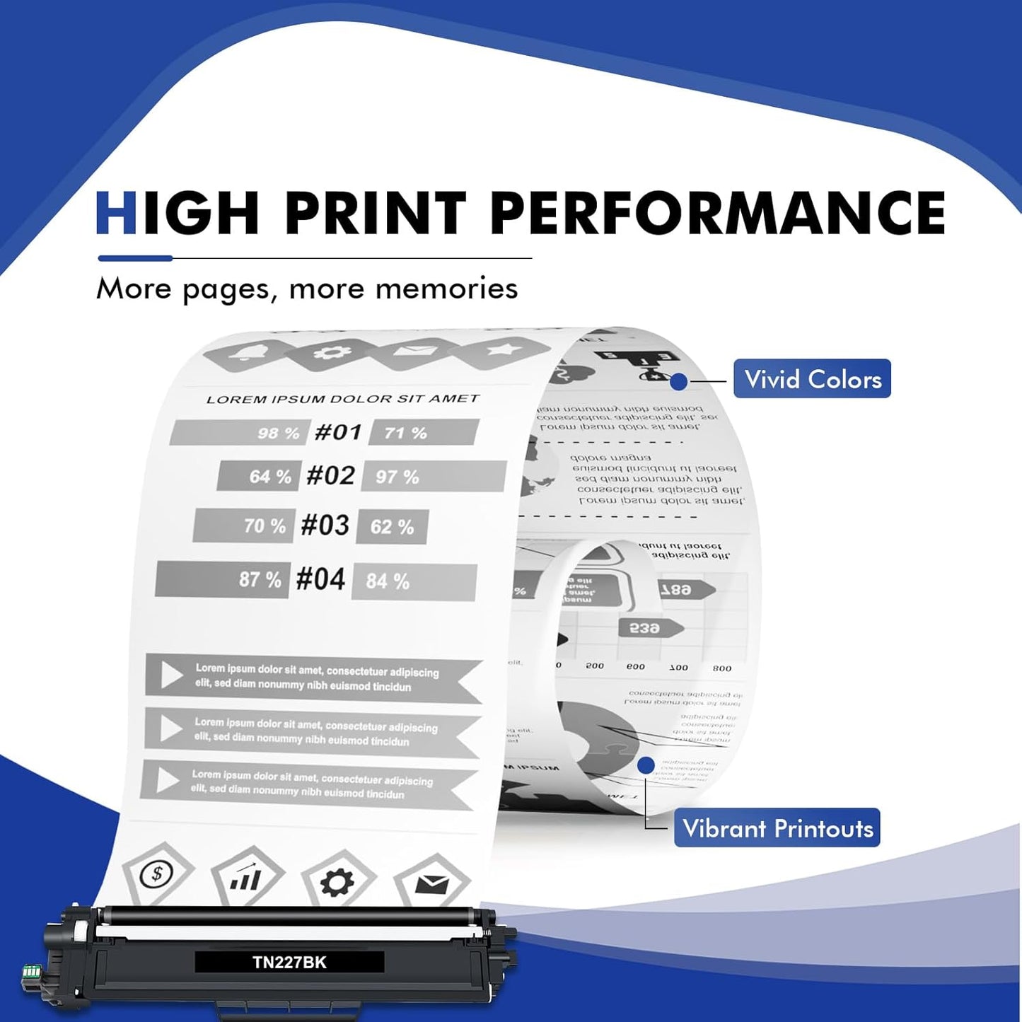 TN227BK TN-227BK TN227 Black MFC-L3770CDW Toner Cartridge Replacement for Brother TN227 TN227BK TN-223BK TN223BK for MFC-L3770CDW HL-L3290CDW HL-L3230CDW MFC-L3750CDW L3710CW L3210CW Printer (2 Pack)