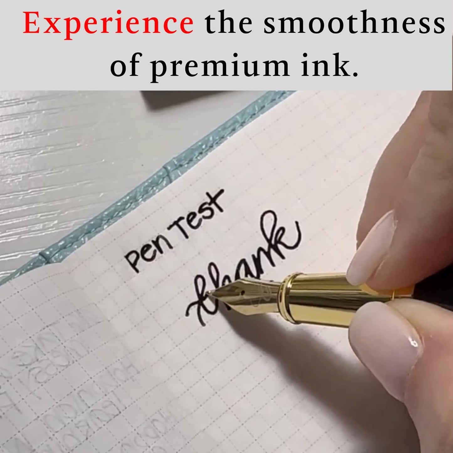 24 Black Fountain Pen Ink Refills - 24 Pack International Standard Size Cartridges - Ink for Fountain Pens - Premium Quality & Non-Toxic, Long-Lasting & Waterproof, Dries Quickly
