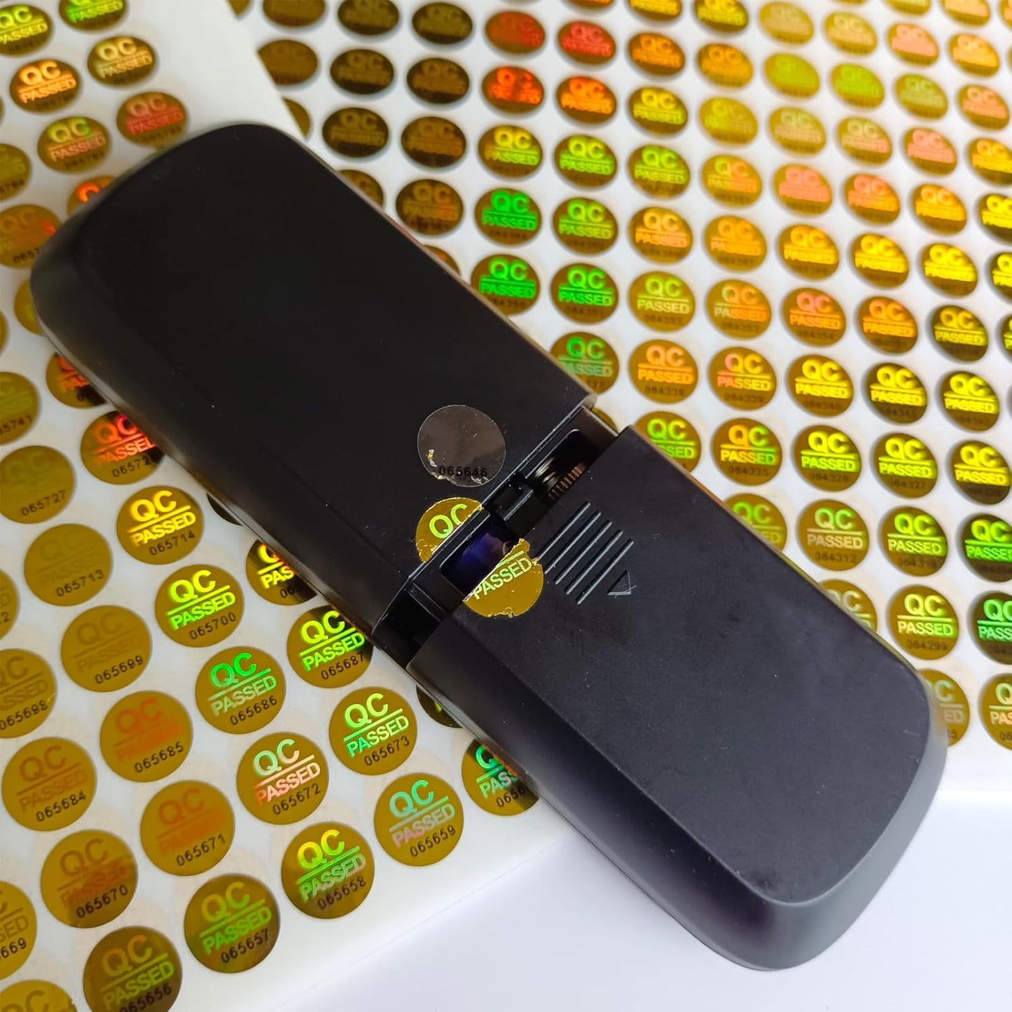 1300pcs QC Passed Tamper Proof Hologram Stickers High Security Labels Warranty Void Seal with Unique Serial Number (0.4 inch,Gold)