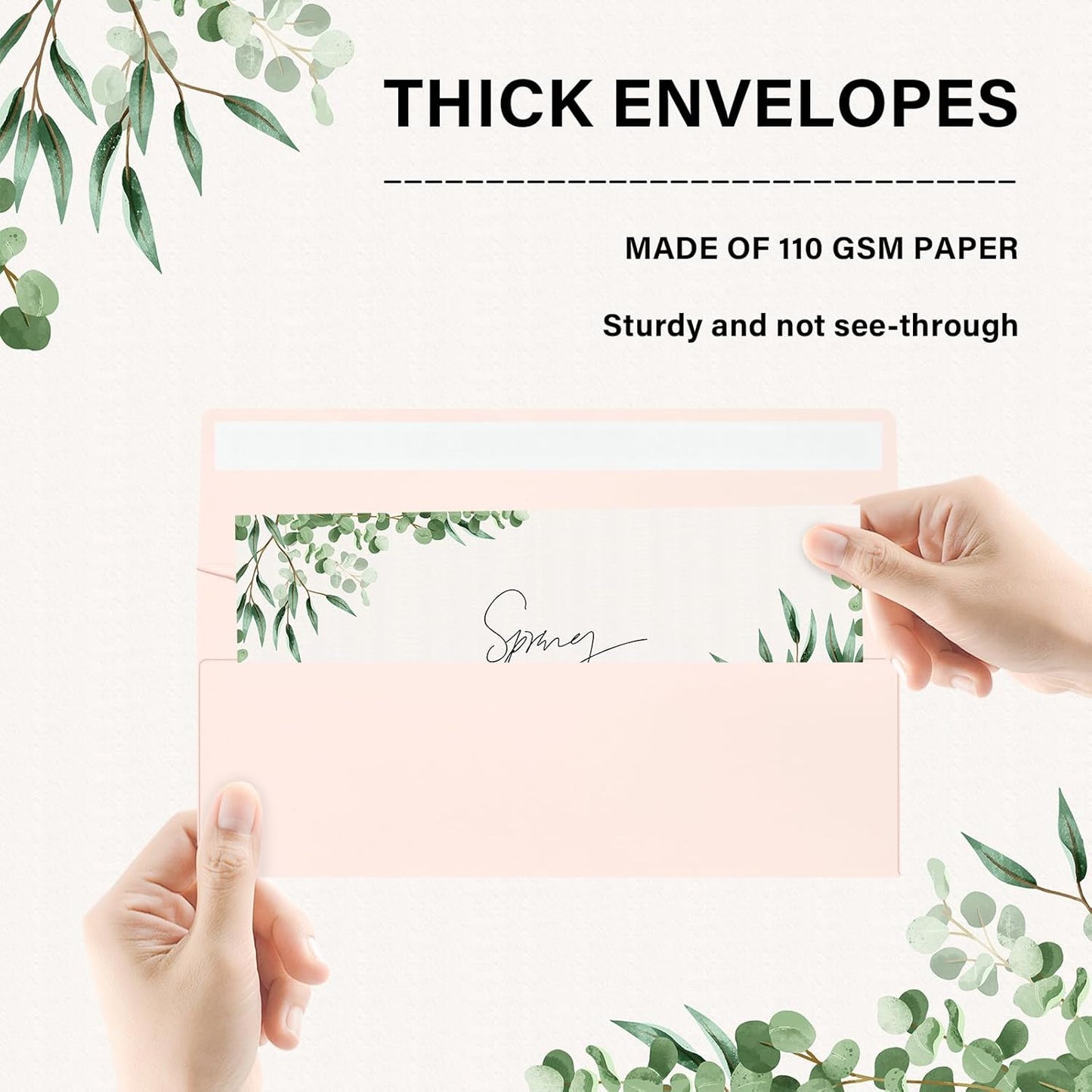 50 Pack #10 Colored Envelopes Letter Size, Colorful Business Envelopes Self Seal for Business, Invoices, Letter Mailing, Office Checks, 4 1/8 x 9 1/2 Inches