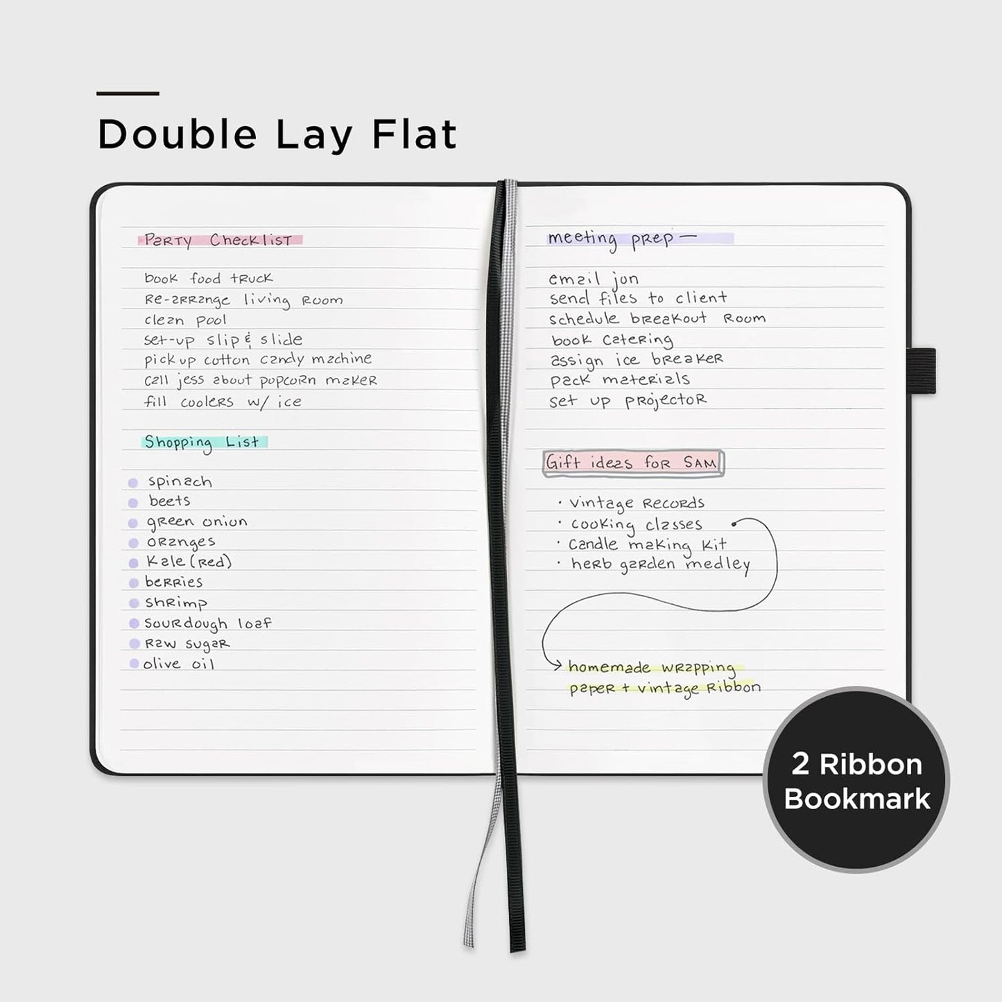 &And Per Se Lined Journal Notebook, 160 Pages, A5 5.7 x 8 inches College Ruled Thick Paper Notebook Journals for Writing, Hardcover Notebooks for Women Men Office School (1 Pack, Black)