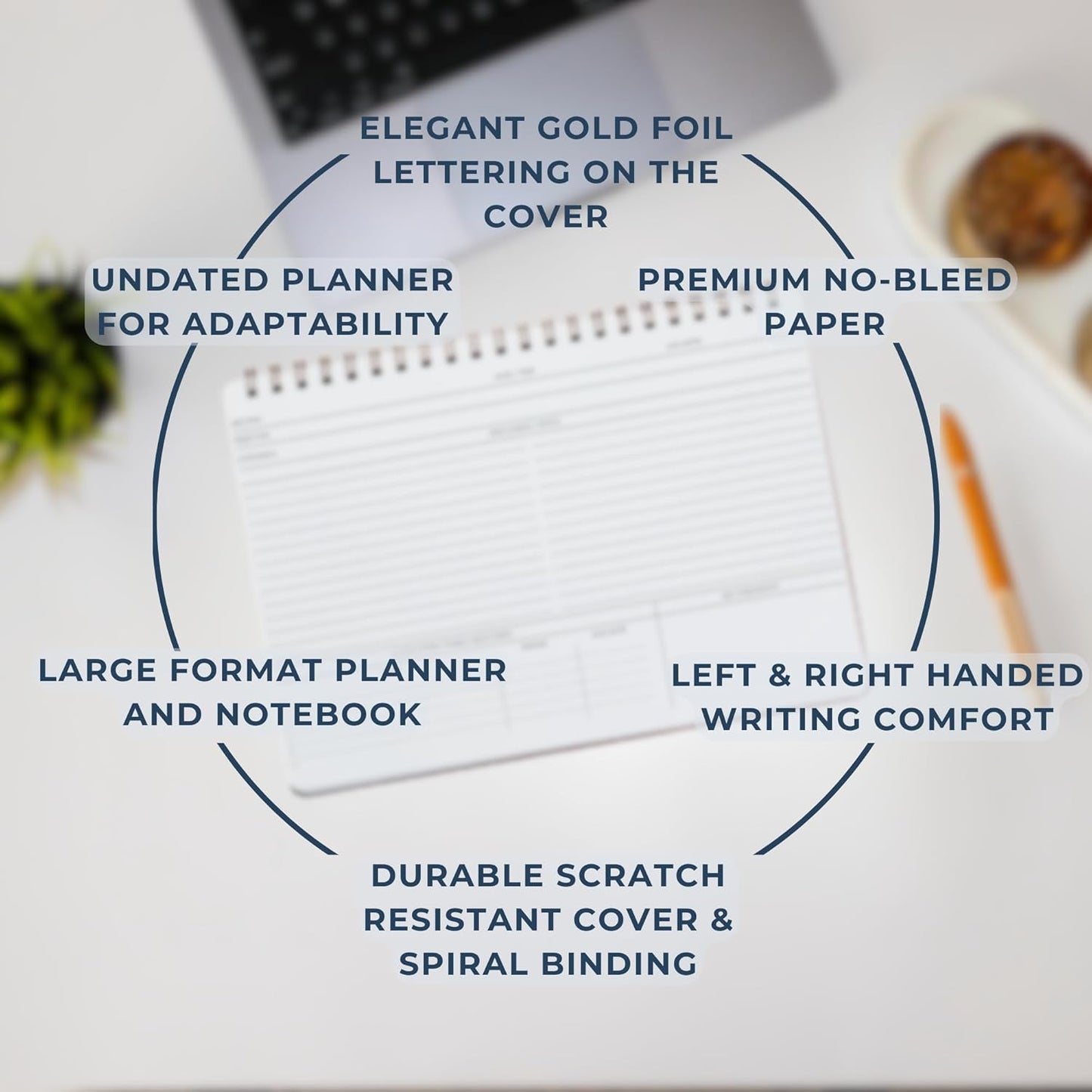 | Meeting Notebook for Work | 8.25" x 11.75" | Project Planner | Simple Design | Multiple Layouts | Office and Business Planner (Black, Meeting Planner - Landscape)