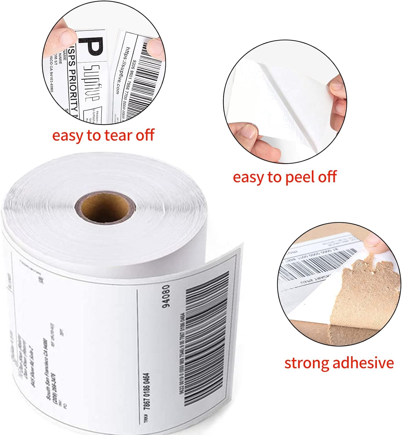 Thermal Labels 4x6 Roll - 10000 Labels, 4x6 Perforated Postage Shipping Label for Rollo, Zebra, MUNBYN and Polono Thermal Printers (NOT for DYMO)