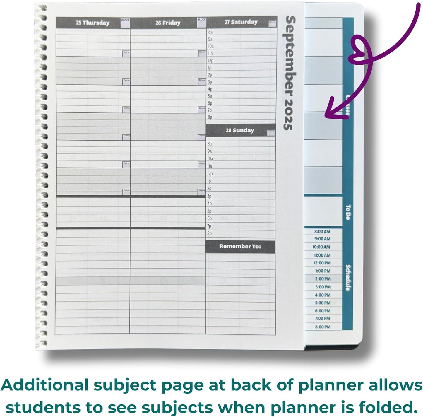 Order Out Of Chaos 2025-2026 Academic Planner, Daily, Weekly & Monthly Time Management School Agenda, Size 8.5x8.25 (Berry Blue)