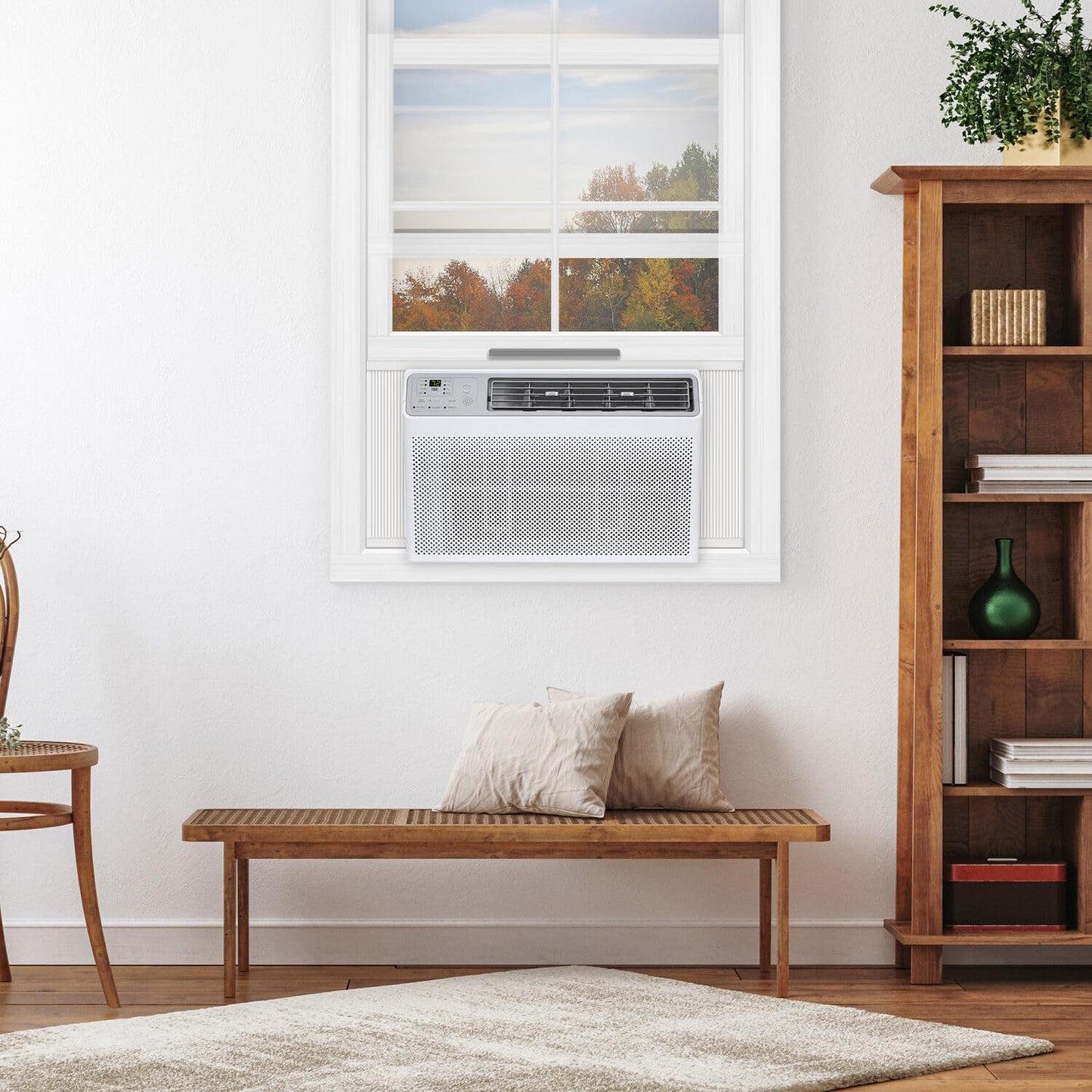 TCL H14W35W 14,000 BTU Smart Window Air Conditioner, AC Unit, Fan & Dehumidifier, 700 Sq. Ft, Remote Control, Compatible with Alexa/Google Assistant, White