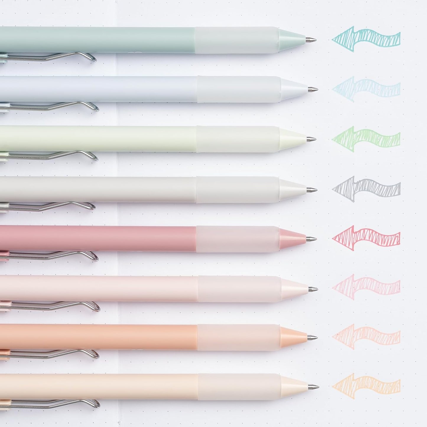 BLIEVE - Gel Pens Matte Finish, Smooth Writing, No Bleed - For Journaling, Bible Notes, Drawing - Cute School Supplies, 8 Pack (Pastel)