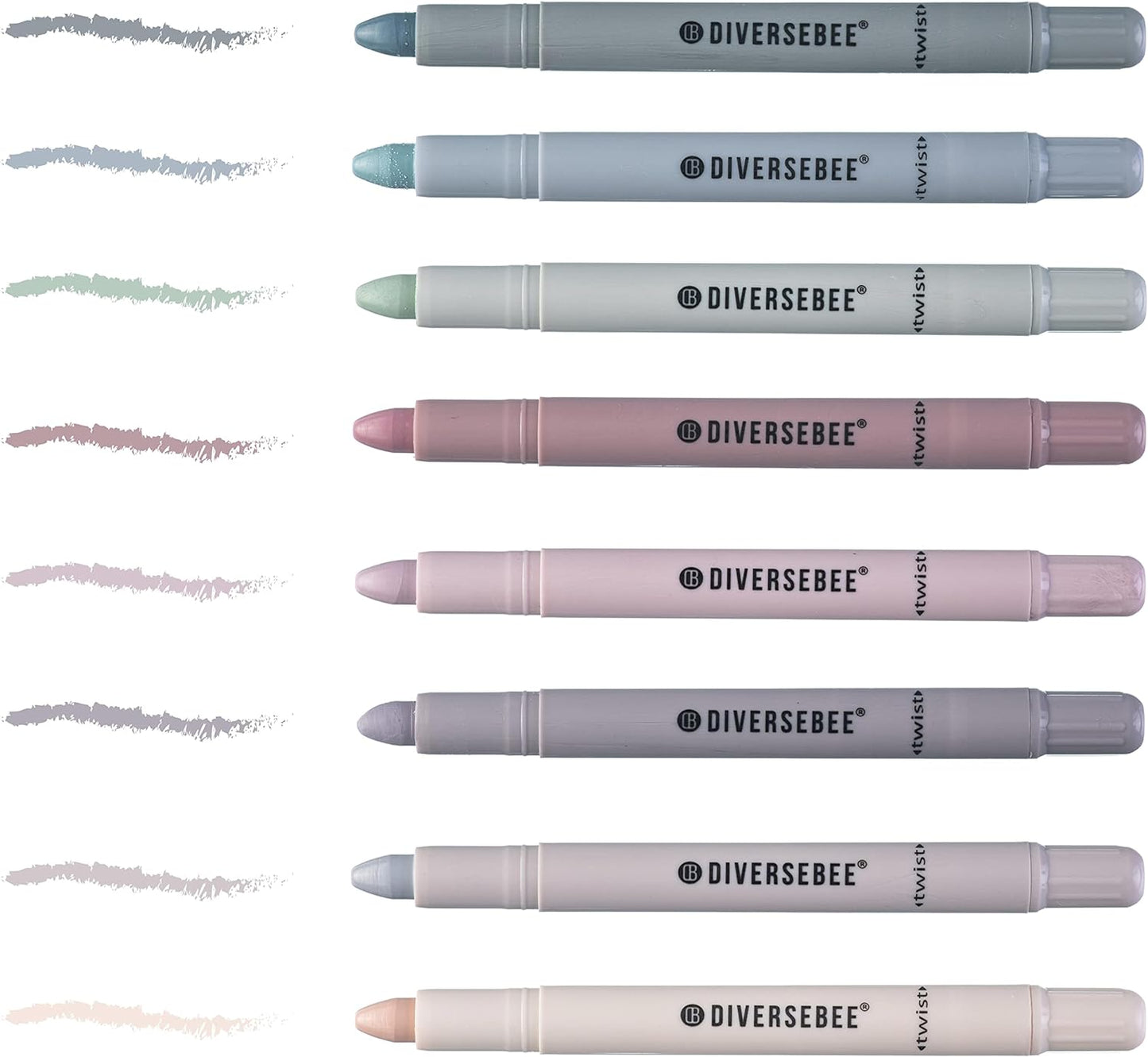 DIVERSEBEE Bible Highlighters and Pens No Bleed, 8 Pack Assorted Colors Gel Highlighters Set, Cute Bible Markers Study Journaling School Supplies and Accessories (Dusty)
