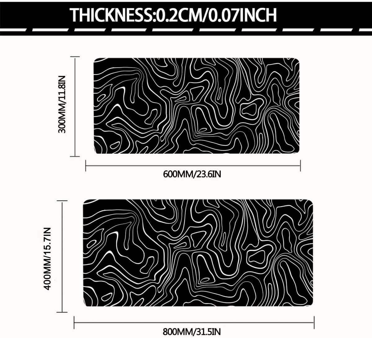 Large Mouse Pad for Desk - Gaming Mouse Pad with Stitched Edges, Anti-Slip Base, Desk Pad for Keyboard and Mouse