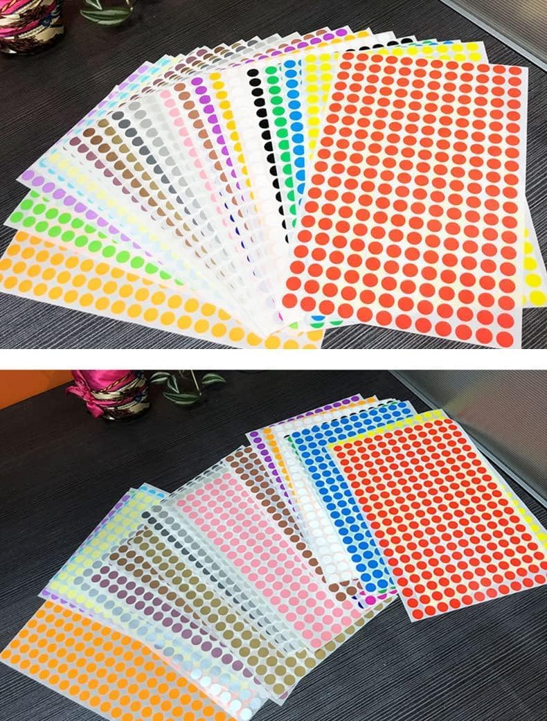 Colorful Book Spine Labels | 1000 Pieces for Organizing Classroom Library | Rainbow Book Spine Stickers in 25 Assorted Colors, 1 Inch
