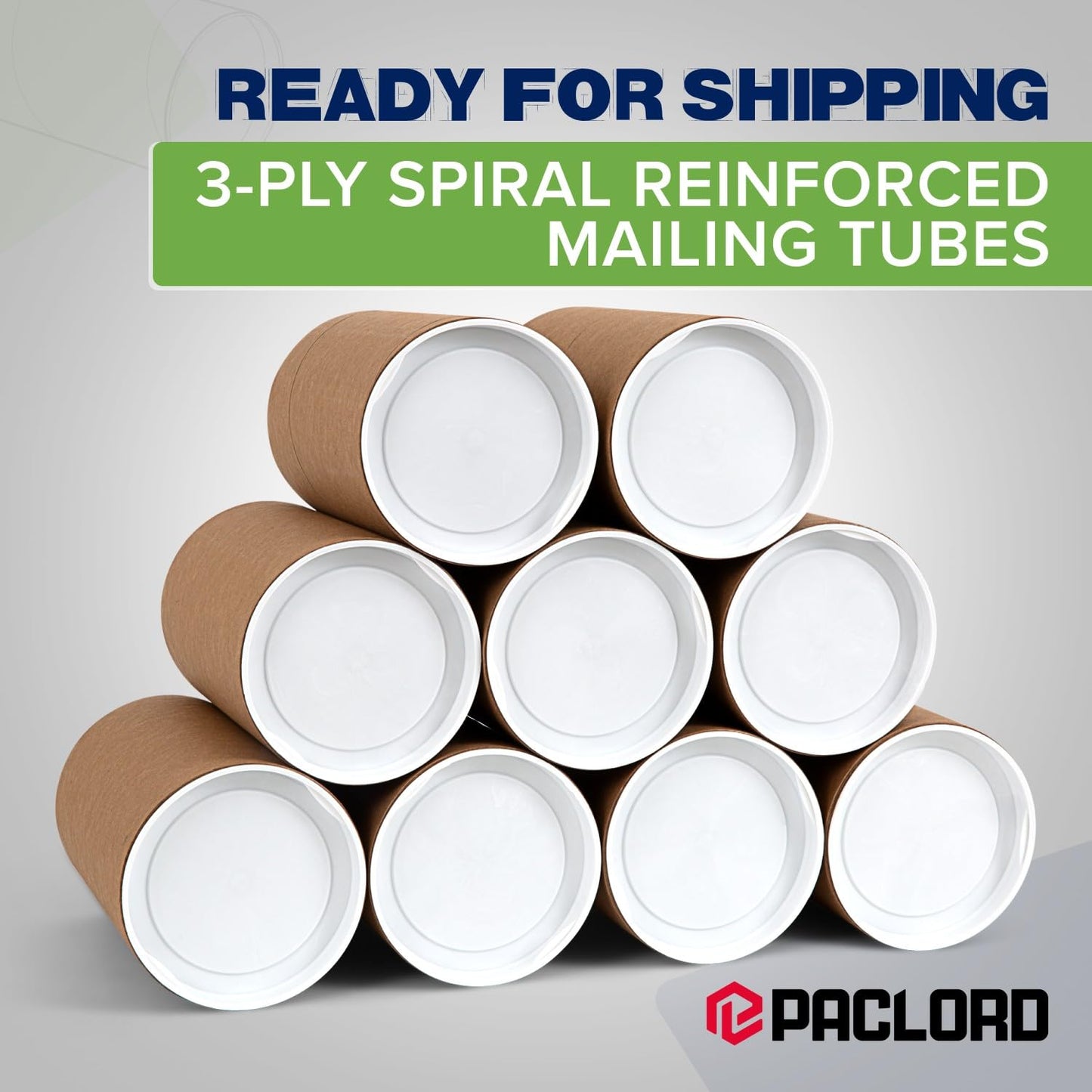 4" x 6" Reinforced Kraft Paper Mailing Tubes, Pack of 4 Tubes with 2 Caps Each – USPS Approved Poster Tube – Made in USA Cardboard Tube for Shipping and Storing Posters, Prints, Artwork, or Documents