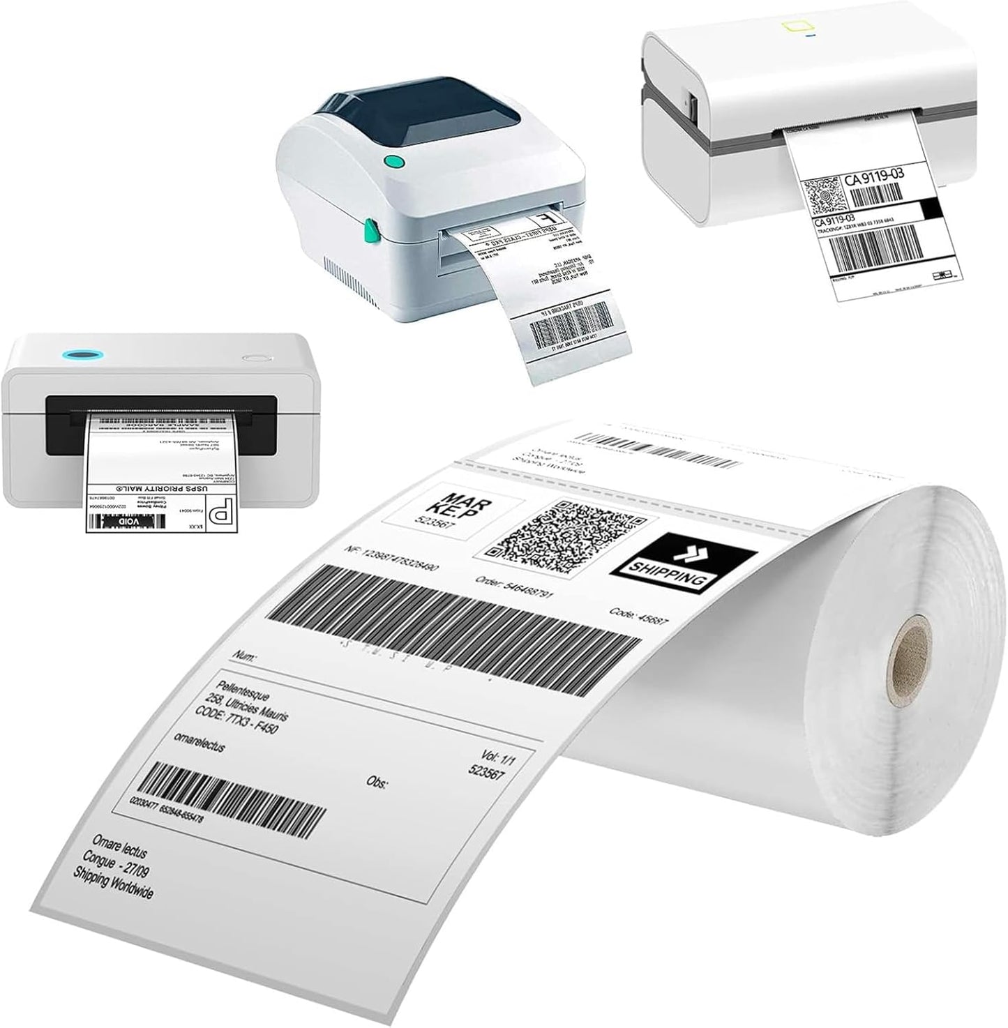 Direct Thermal Labels 4x6-450 Labels/Roll, Thermal Shipping Labels for Zebra 2844 ZP-450 ZP-500 ZP-505,2 Rolls,900 Labels(NOT for DYMO)