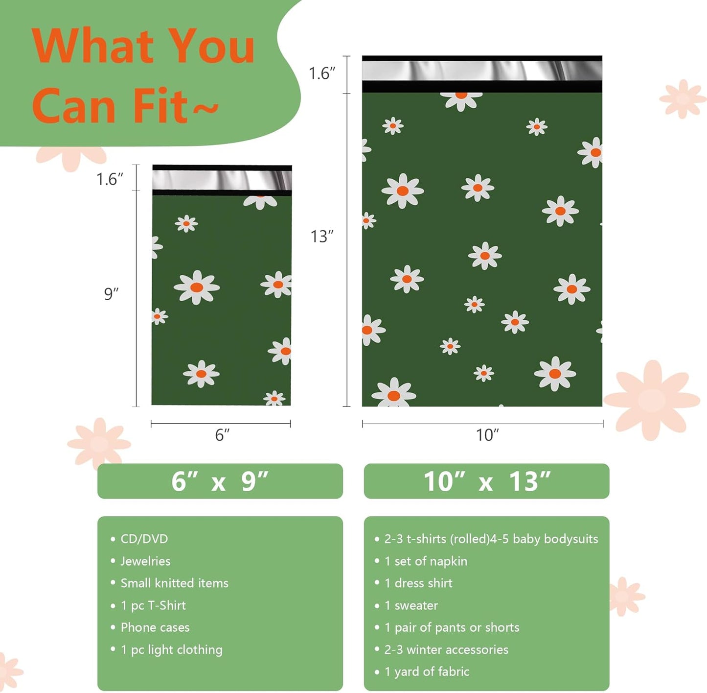 Poly Mailers 10x13 Inch 25 Pcs - Cherry printed Shipping Bags, 2.4mil Thickness, Waterproof and Tear Resistant Mailing Envelopes, Self-Sealing Packaging Bags for Small Business