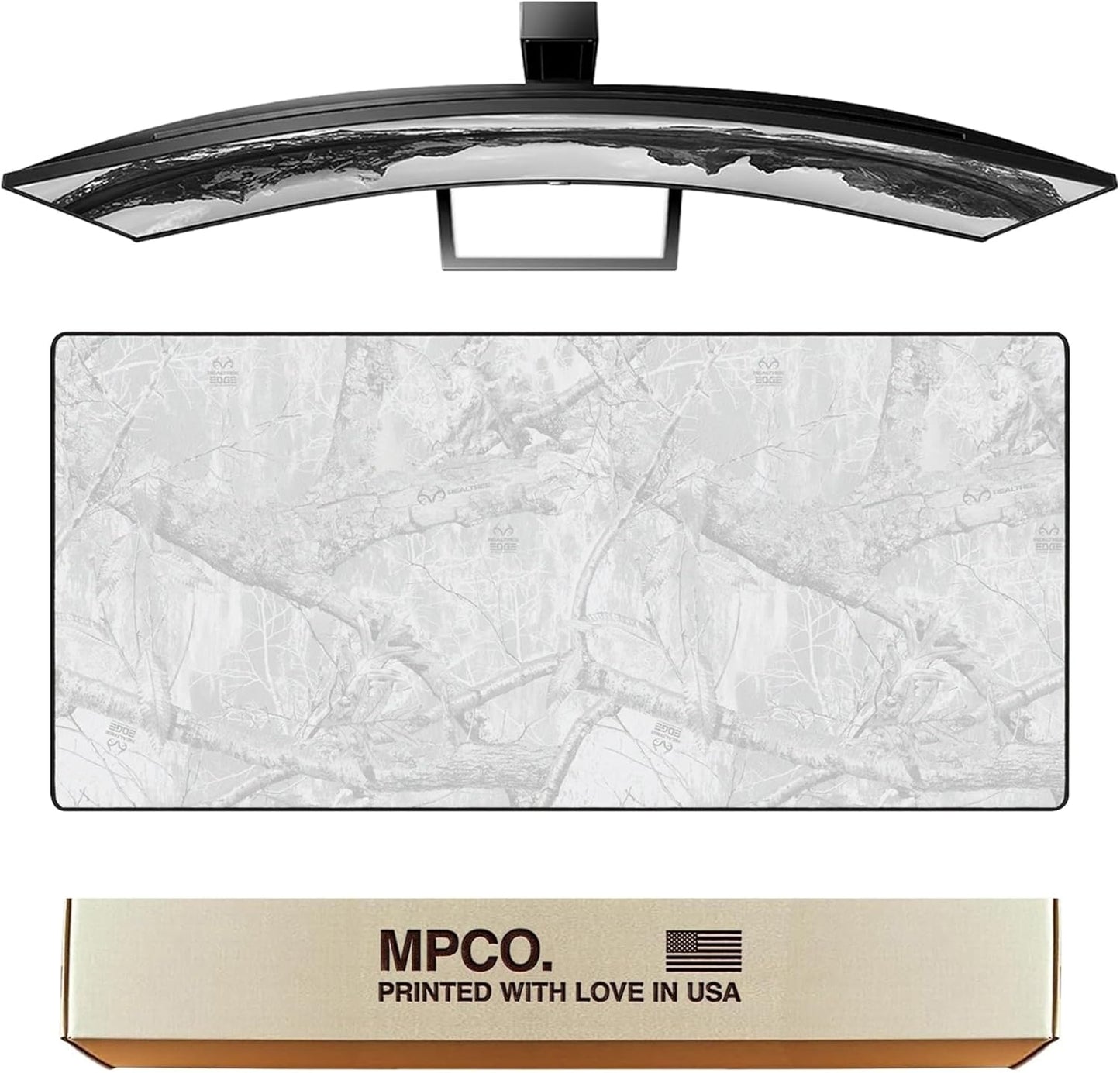 MPCO. Dark Fantasy Large Gaming Desk Pad - 36" x 17" Duraglyde Fabric Thunder’s Wrath Keep Desk Mats - Non-Slip, Washable, Smooth Glide for Precision Gaming & Work