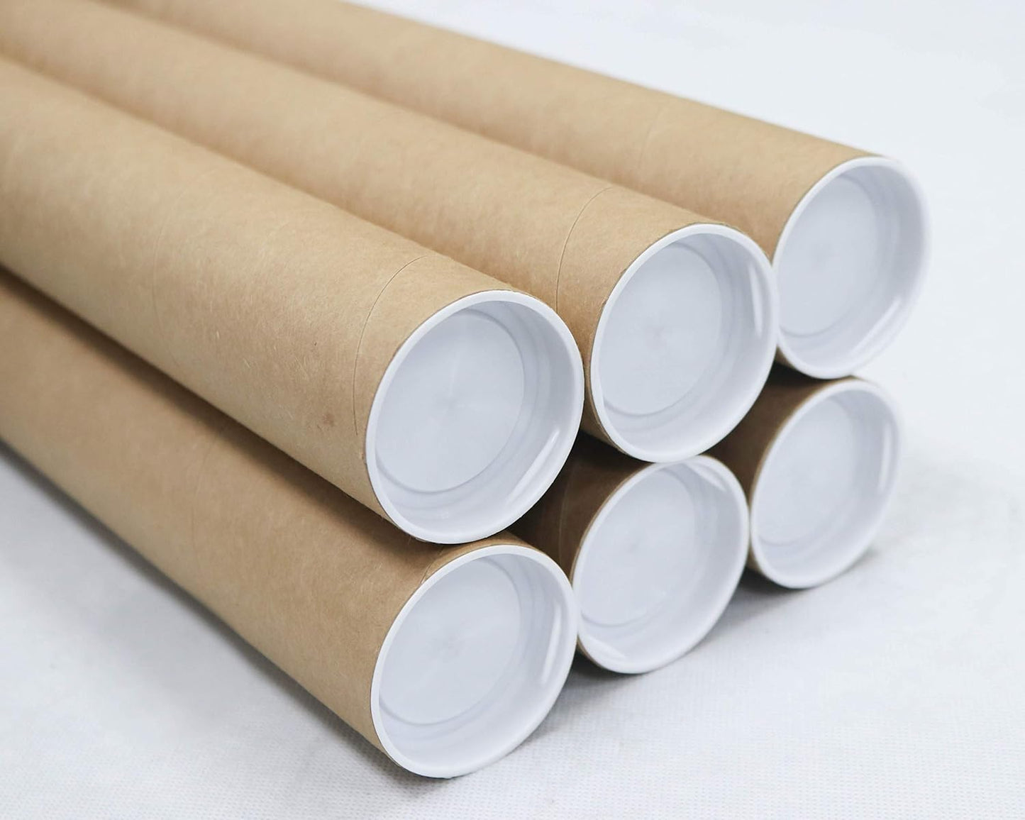 MagicWater Supply Mailing Tube - 2 in x 36 in - Kraft - 6 Pack - for Shipping and Storage of Posters, Arts, Crafts, and Documents