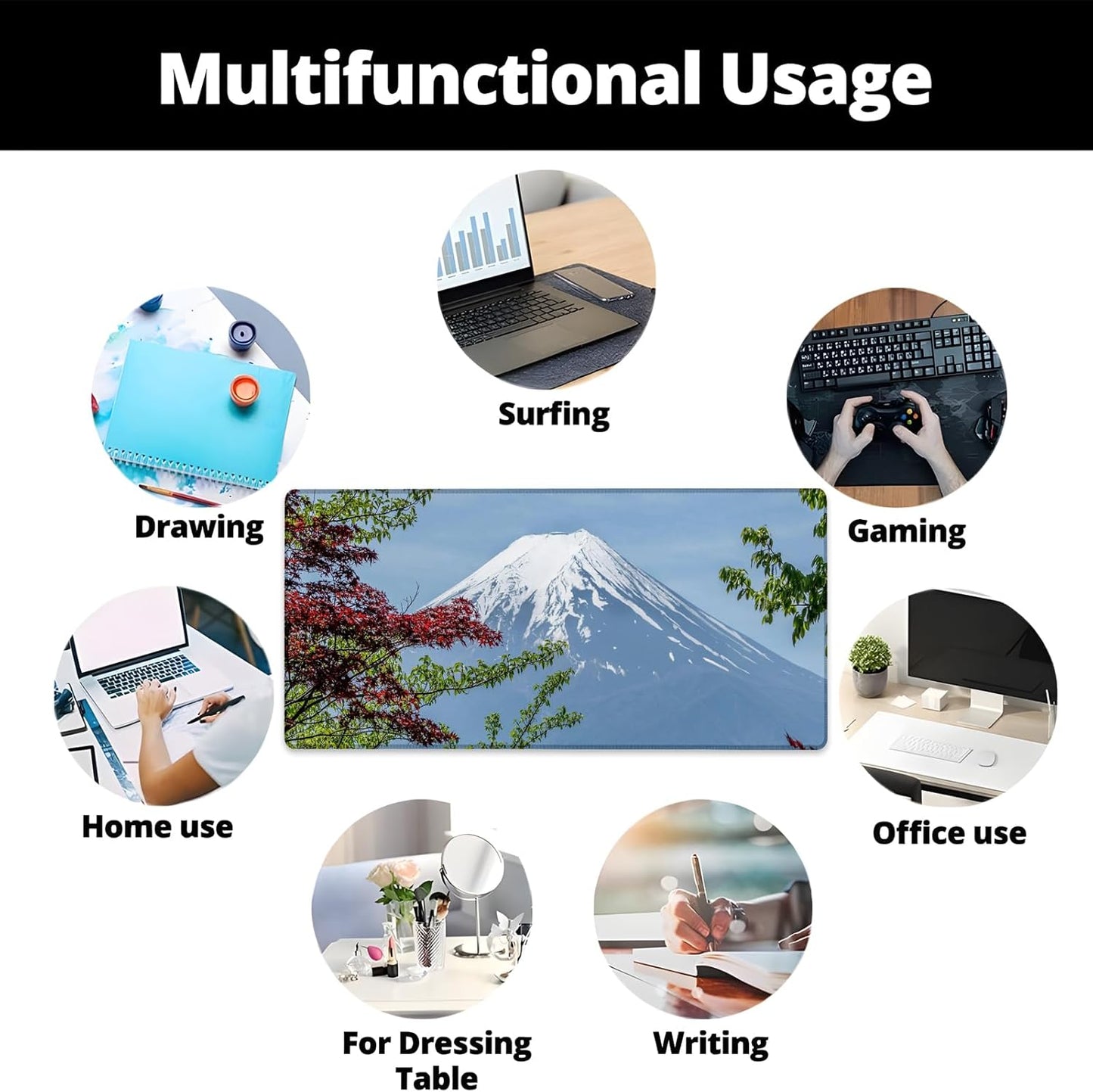 Colorful Pitbull Dog Gaming Mouse Pad Gifts 31.5" x 11.8", Non-Slip Rubber Base MousePads for Computers Laptop School Office Home Accessories Decor, Mouse Pad, Keyboard Desk Mat