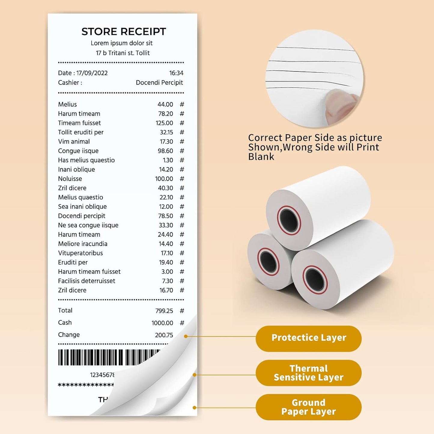 MFLABEL® 600 Rolls 2 1/4" x 85' Thermal Paper Cash Register POS Receipt Paper