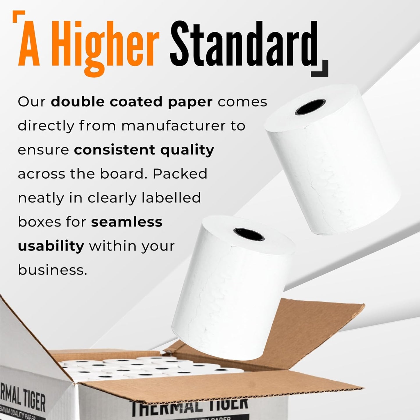 2 1/4 X 85 Thermal Paper Rolls (50 Rolls/Box) – BPA-Free Rolls for POS Systems, Cash Registers & Credit Card Machines